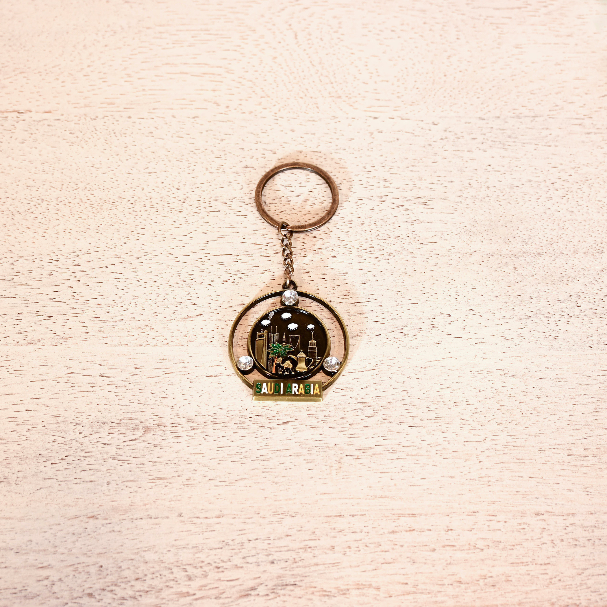 Home Carving Saudi Arabia Skyline Embossed Keychain-household-decor-decorativeobjectsandsculptures-image-2