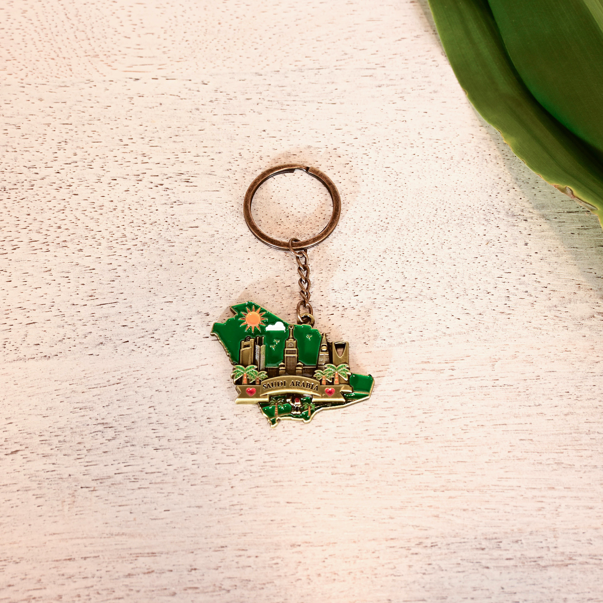 Crafted by Lifestyle Saudi Arabia Map Embossed Keychain-household-decor-decorativeobjectsandsculptures-image-2