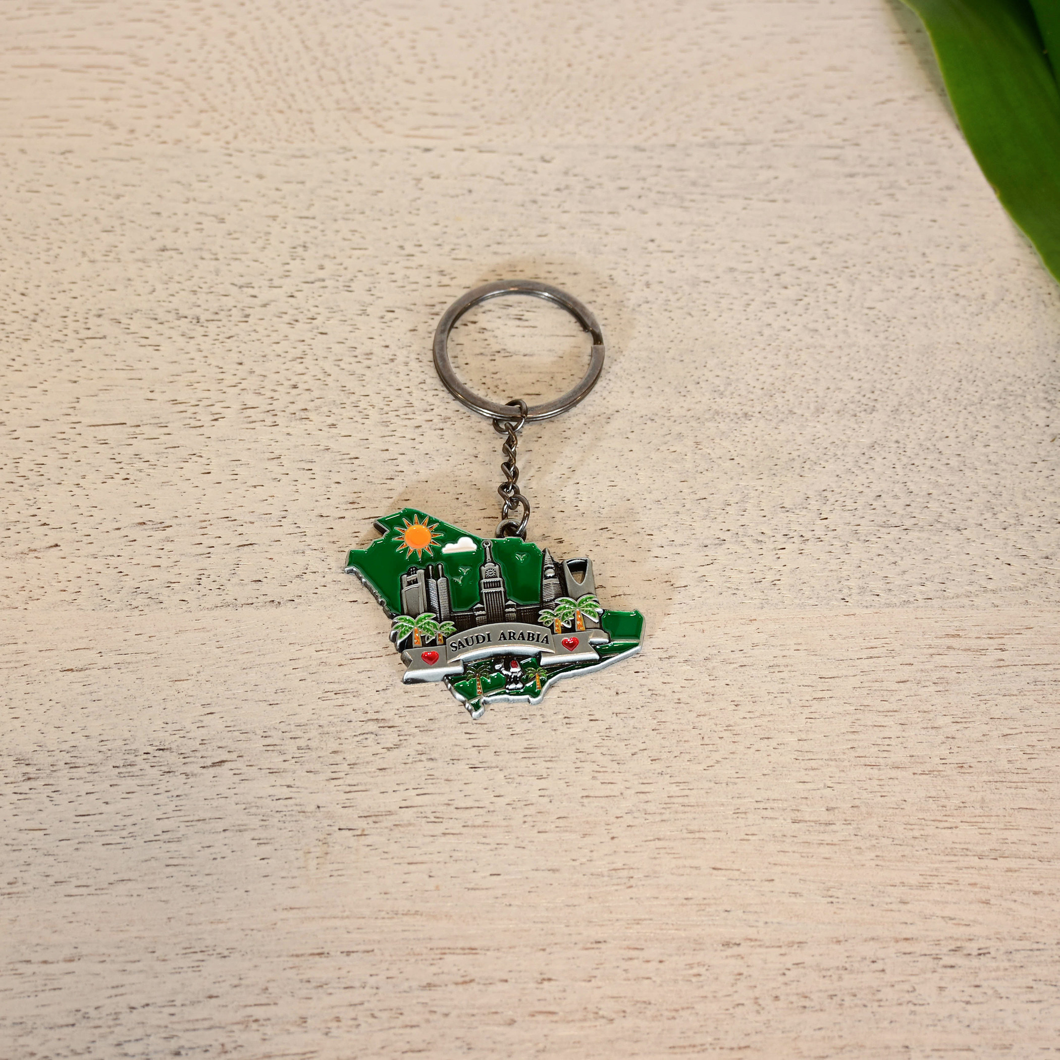 Crafted by Lifestyle Saudi Arabia Map Embossed Keychain-household-decor-decorativeobjectsandsculptures-image-1