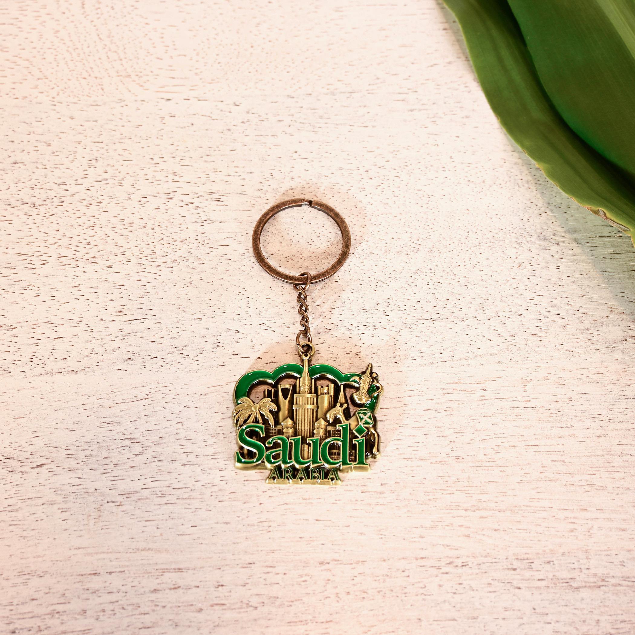 Crafted by Lifestyle Saudi Arabia Skyline Embossed Keychain-household-decor-decorativeobjectsandsculptures-image-1
