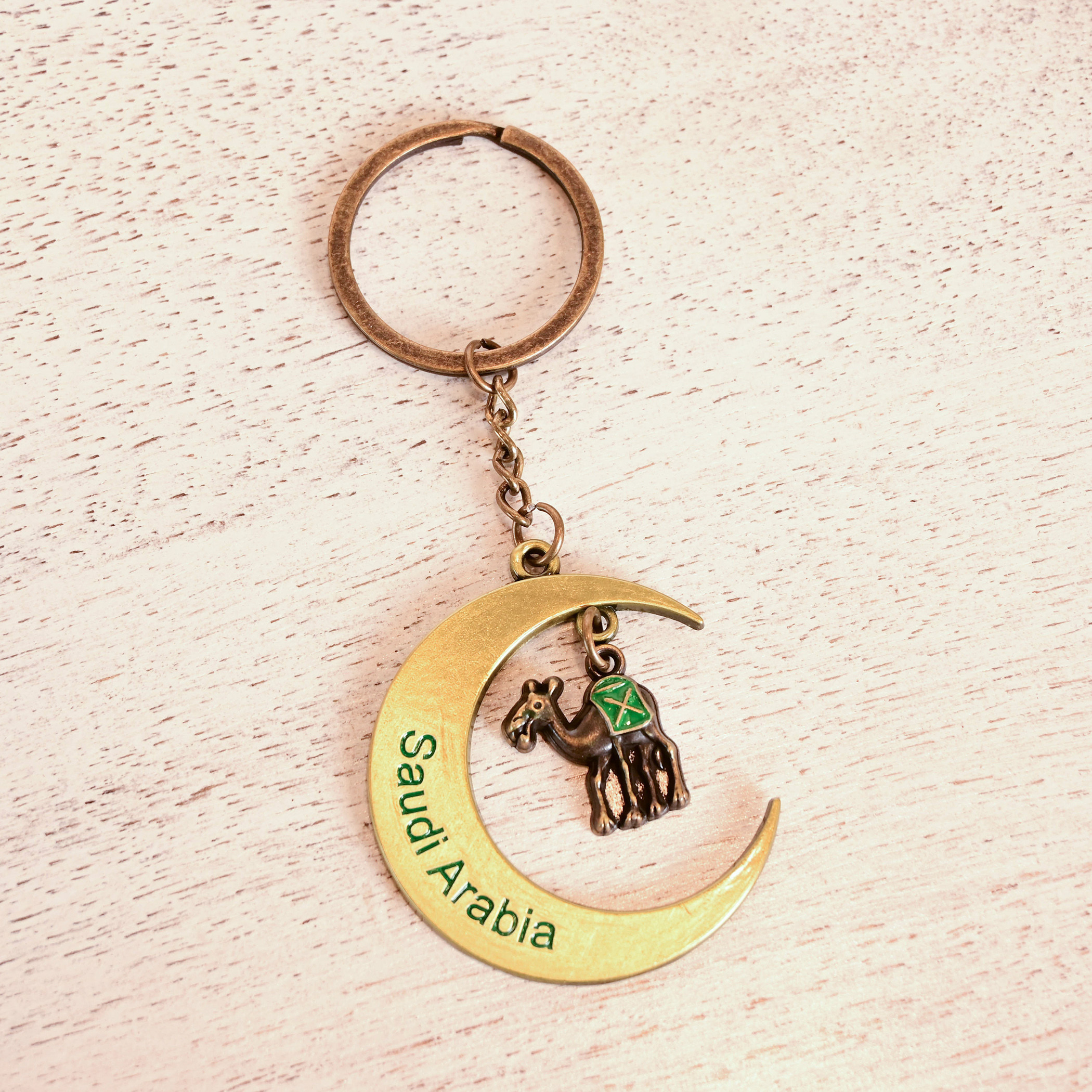 Home Carving Saudi Arabia Moon Keychain with Hanging Camel-household-decor-decorativeobjectsandsculptures-image-3