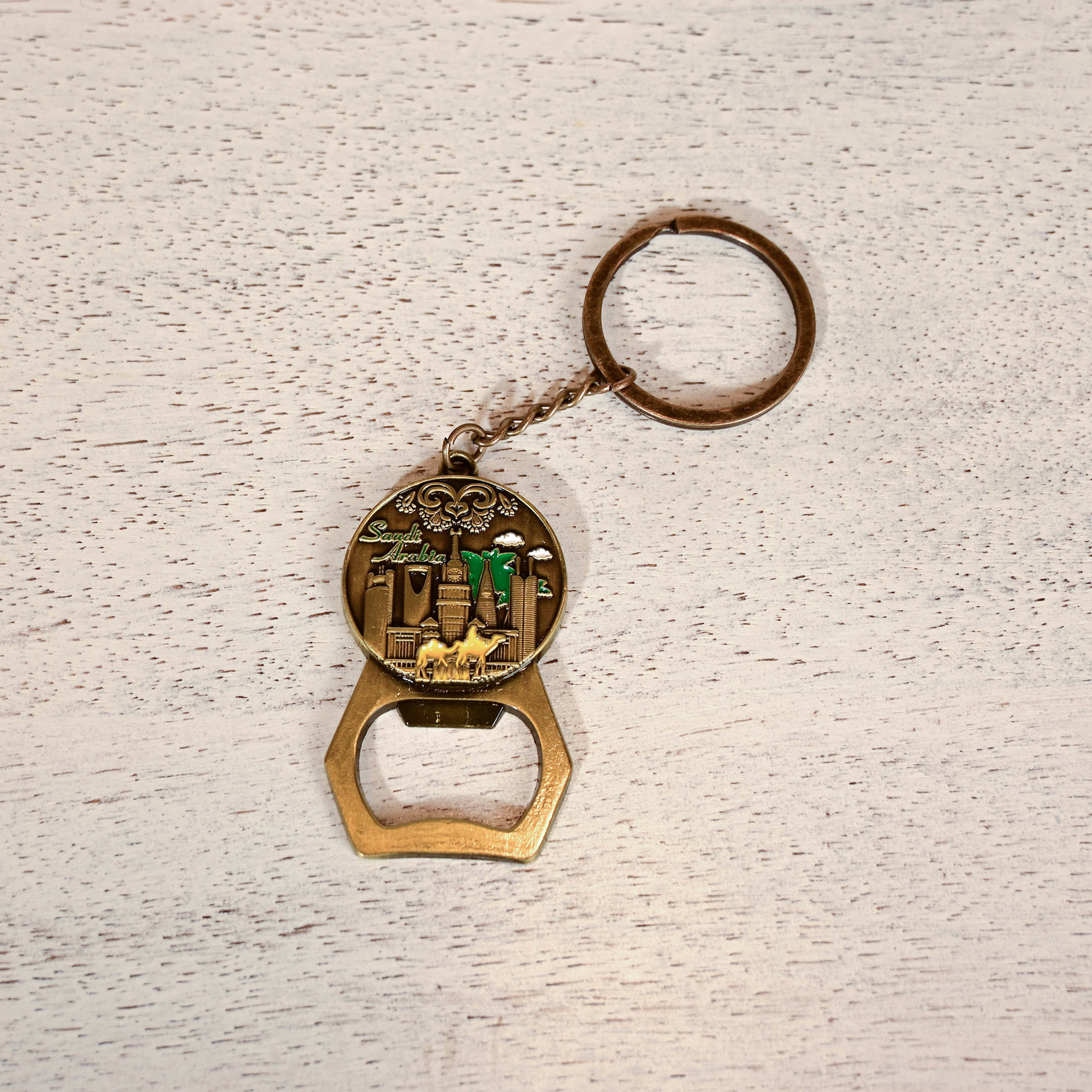 Home Carving Saudi Arabia Embossed Keyring with Bottle Opener-household-decor-decorativeobjectsandsculptures-image-3