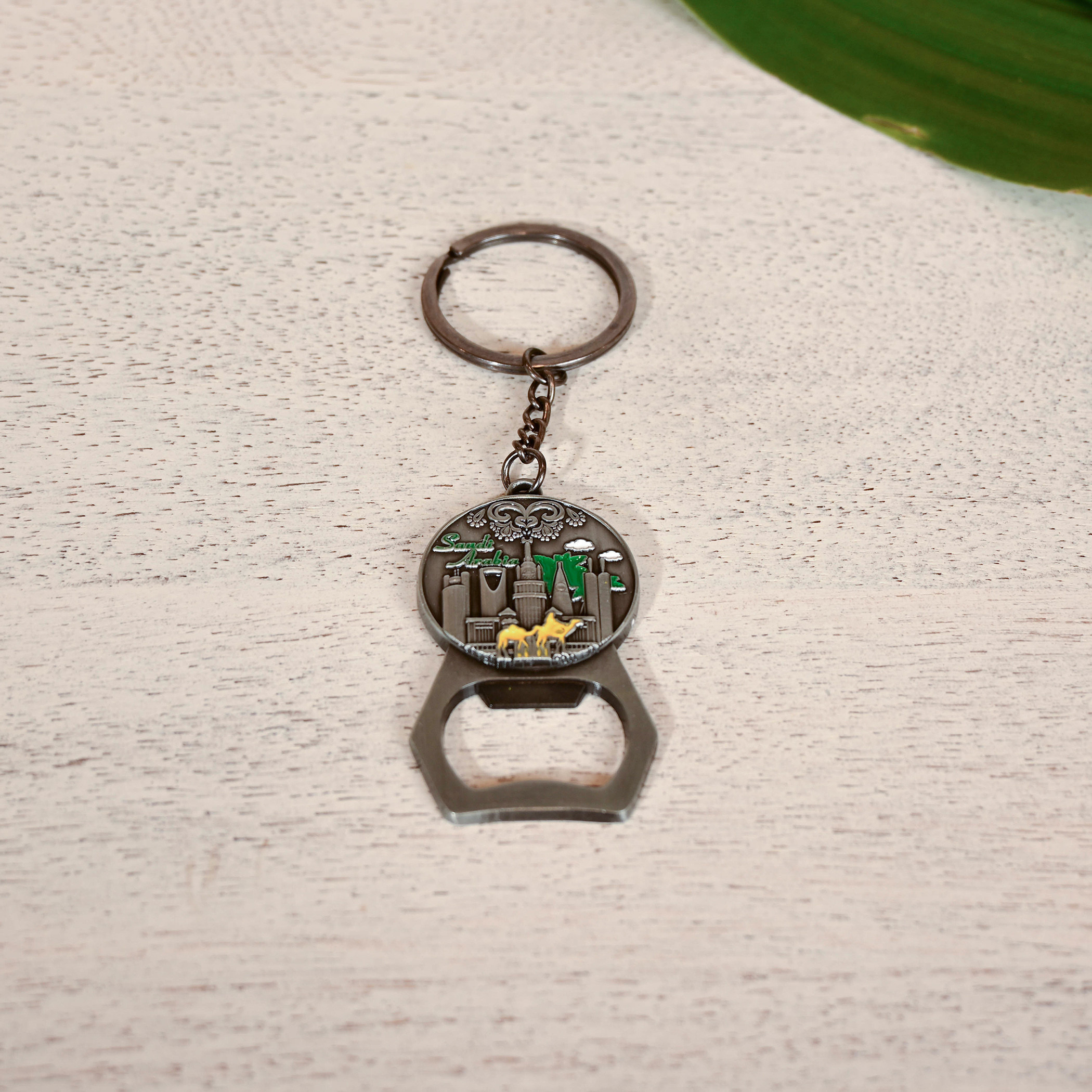 Home Carving Saudi Arabia Embossed Keyring with Bottle Opener-household-decor-decorativeobjectsandsculptures-image-1