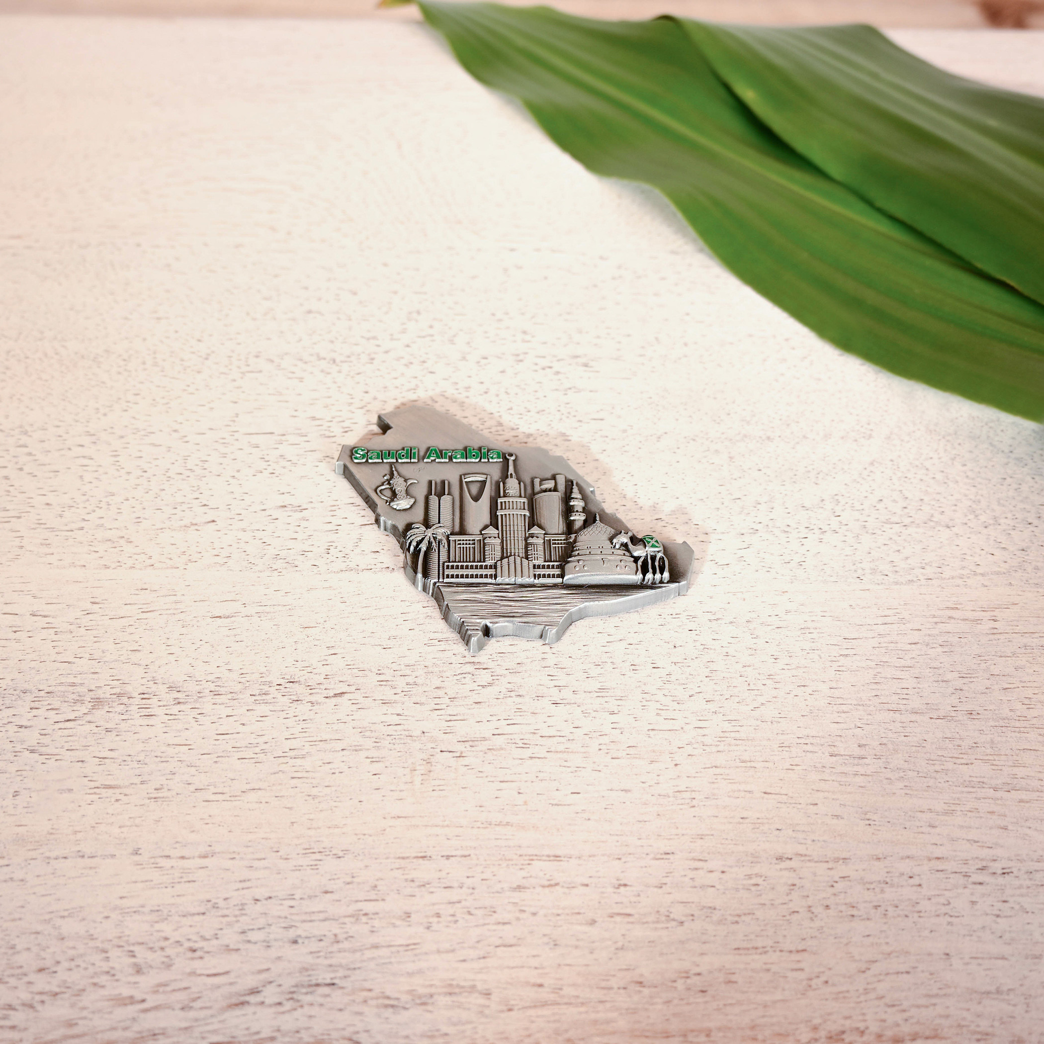 Crafted by Lifestyle Saudi Arabia Map Embossed Magnet-household-decor-decorativeobjectsandsculptures-image-1