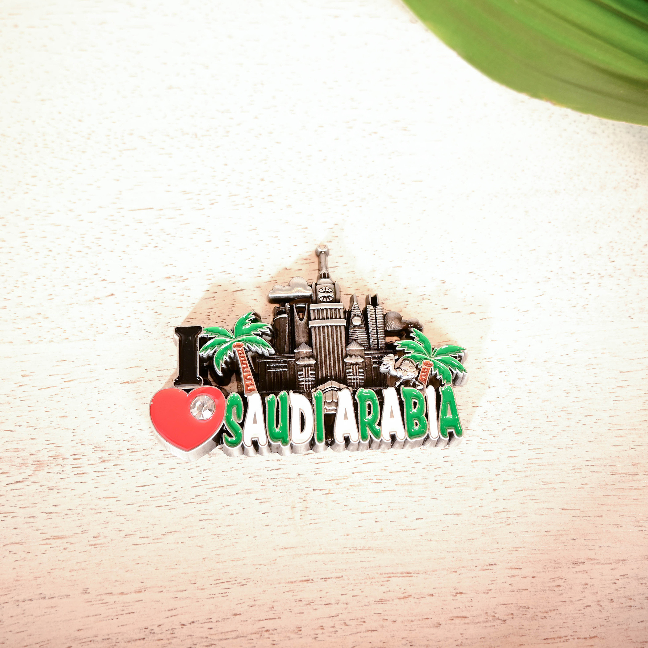 Crafted by Lifestyle I Love Saudi Arabia Embossed Decorative Magnet-household-decor-decorativeobjectsandsculptures-image-3