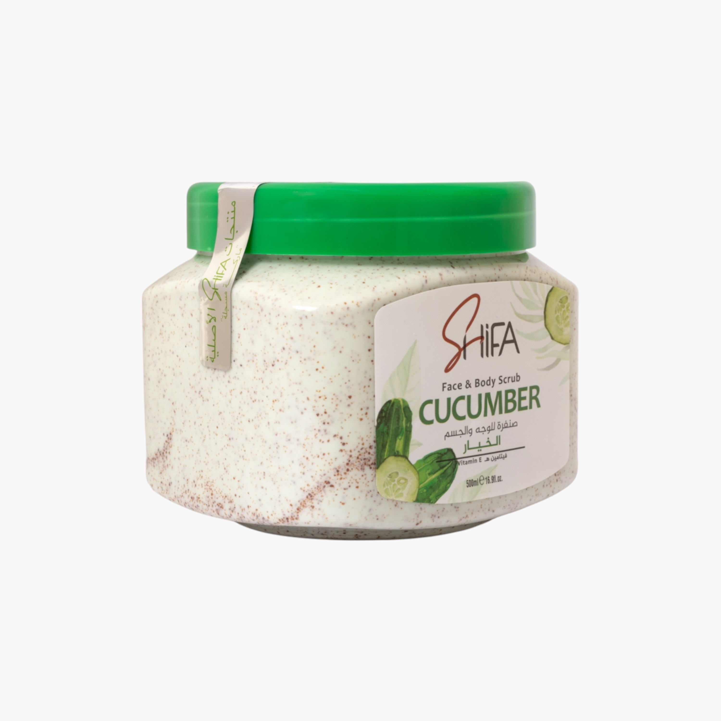 Shifa Cucumber Face and Body Scrub - 500 ml-beautyandpersonalcare-bathandbody-bathandshower-scrubs-image-1