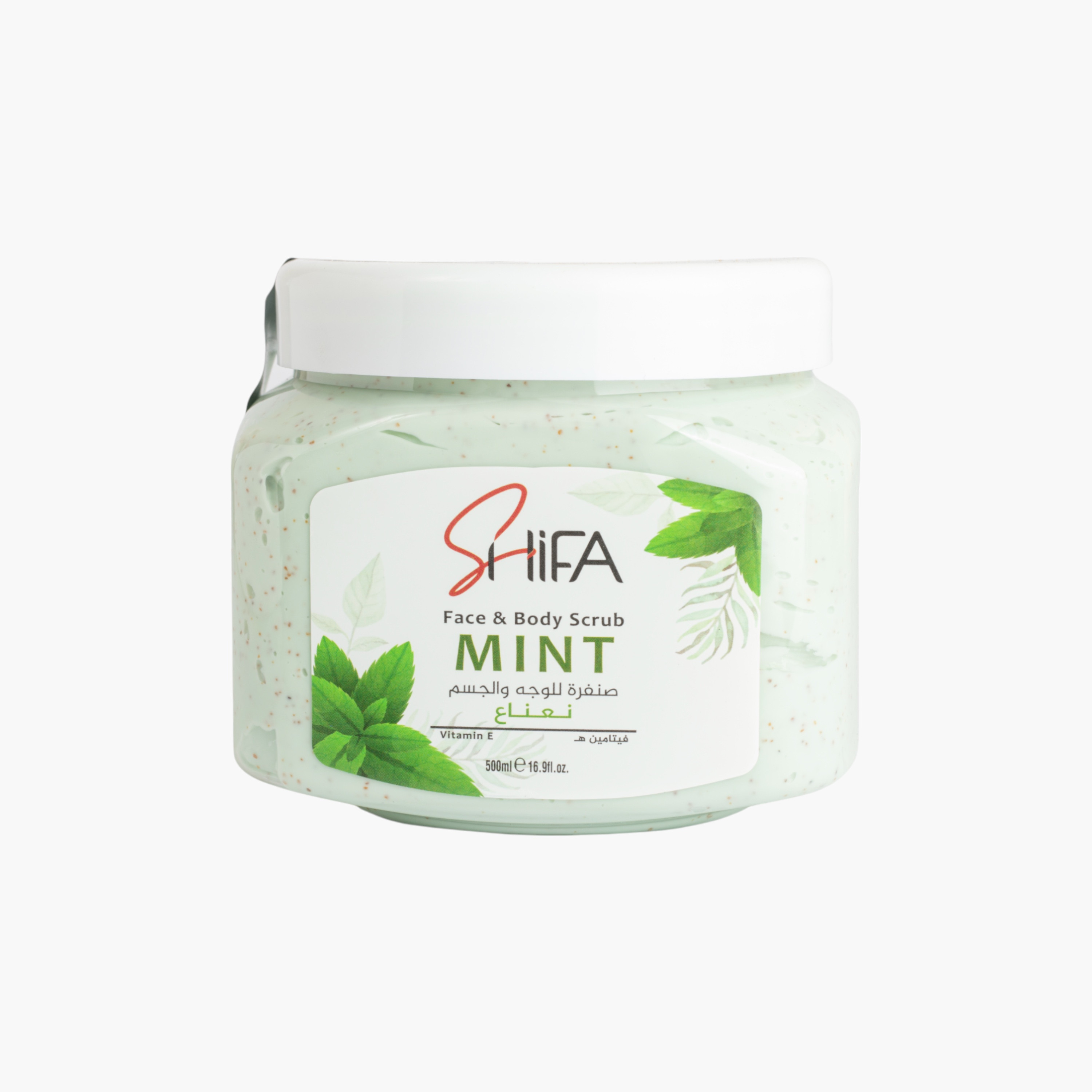 Shifa Mint Facial and Body Scrub - 500 ml-beautyandpersonalcare-bathandbody-bathandshower-scrubs-image-1