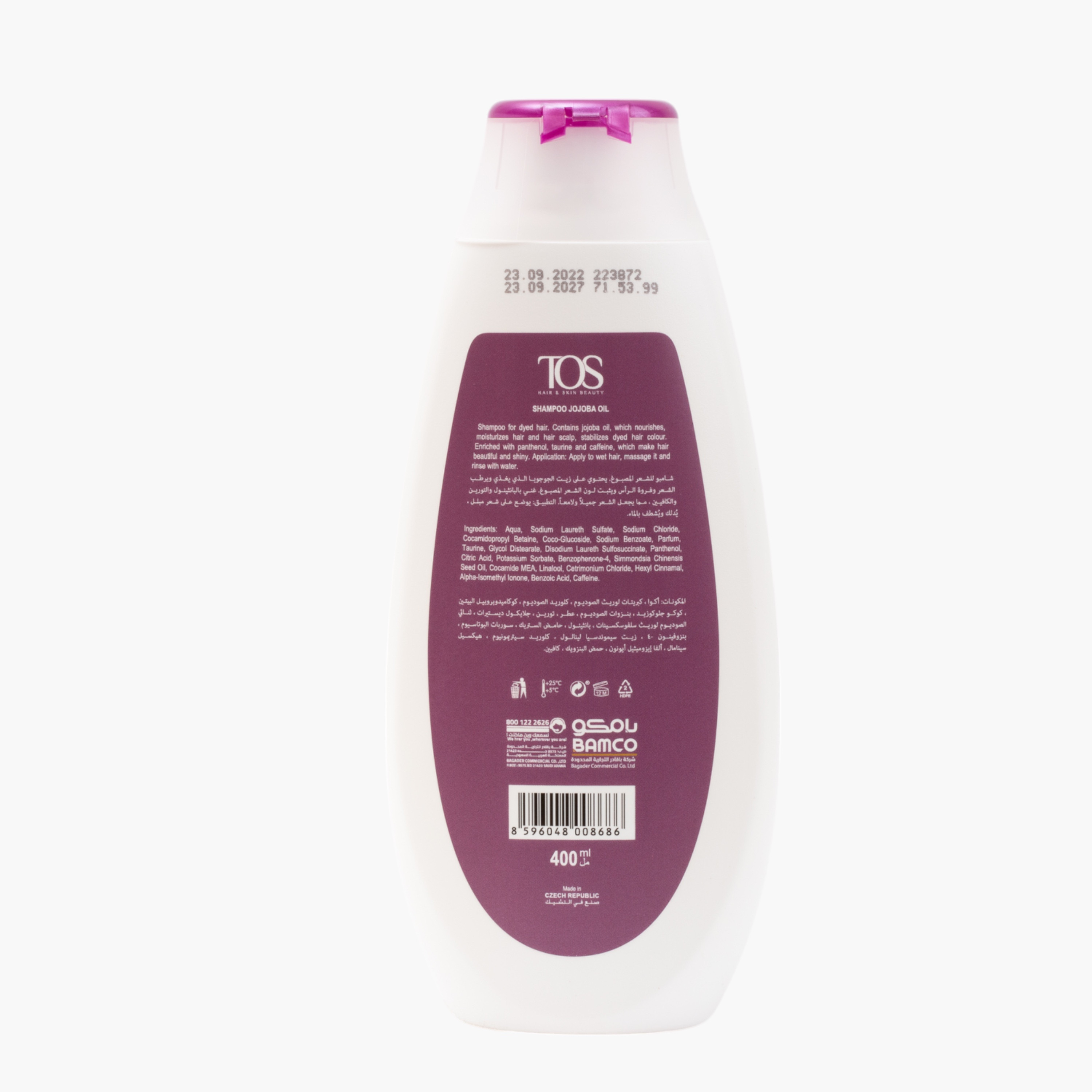 Tos Vivid and Shine Jojoba Oil Shampoo - 400 ml-beautyandpersonalcare-hair-haircare-shampoos-image-2