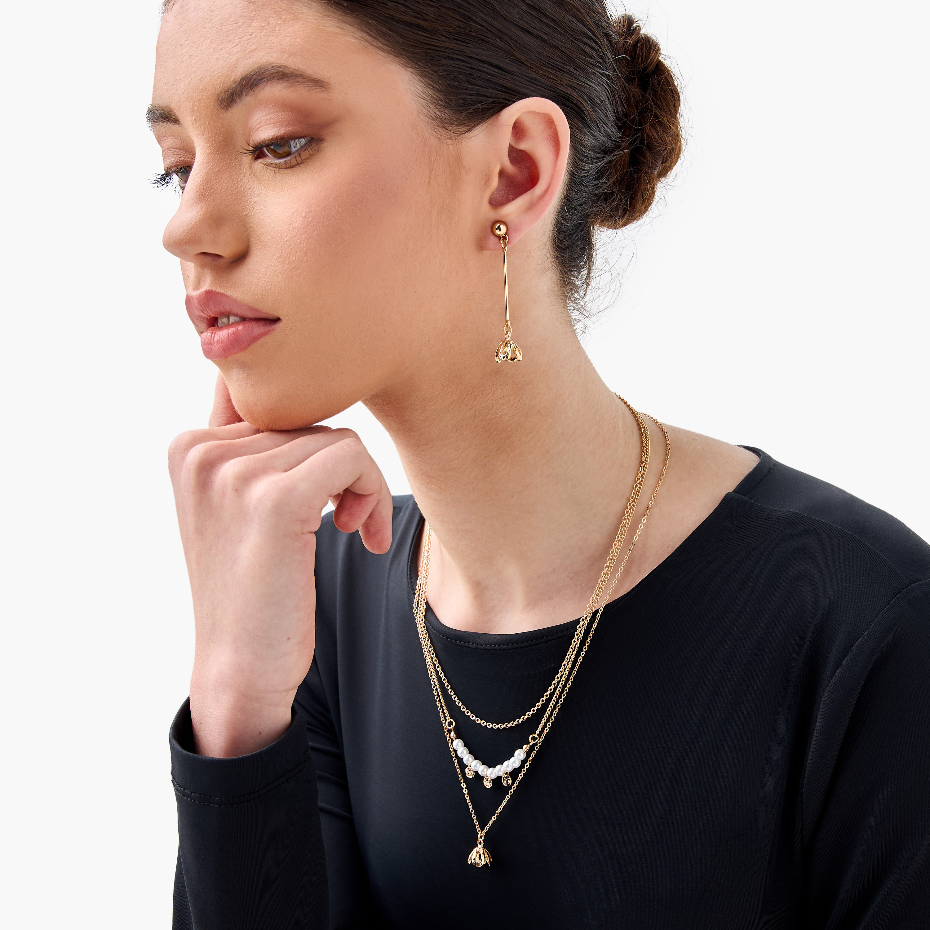 Embellished 4-Piece Necklace and Earrings Set-women-watchesandjewellery-jewellery-jewellerysets-image-2