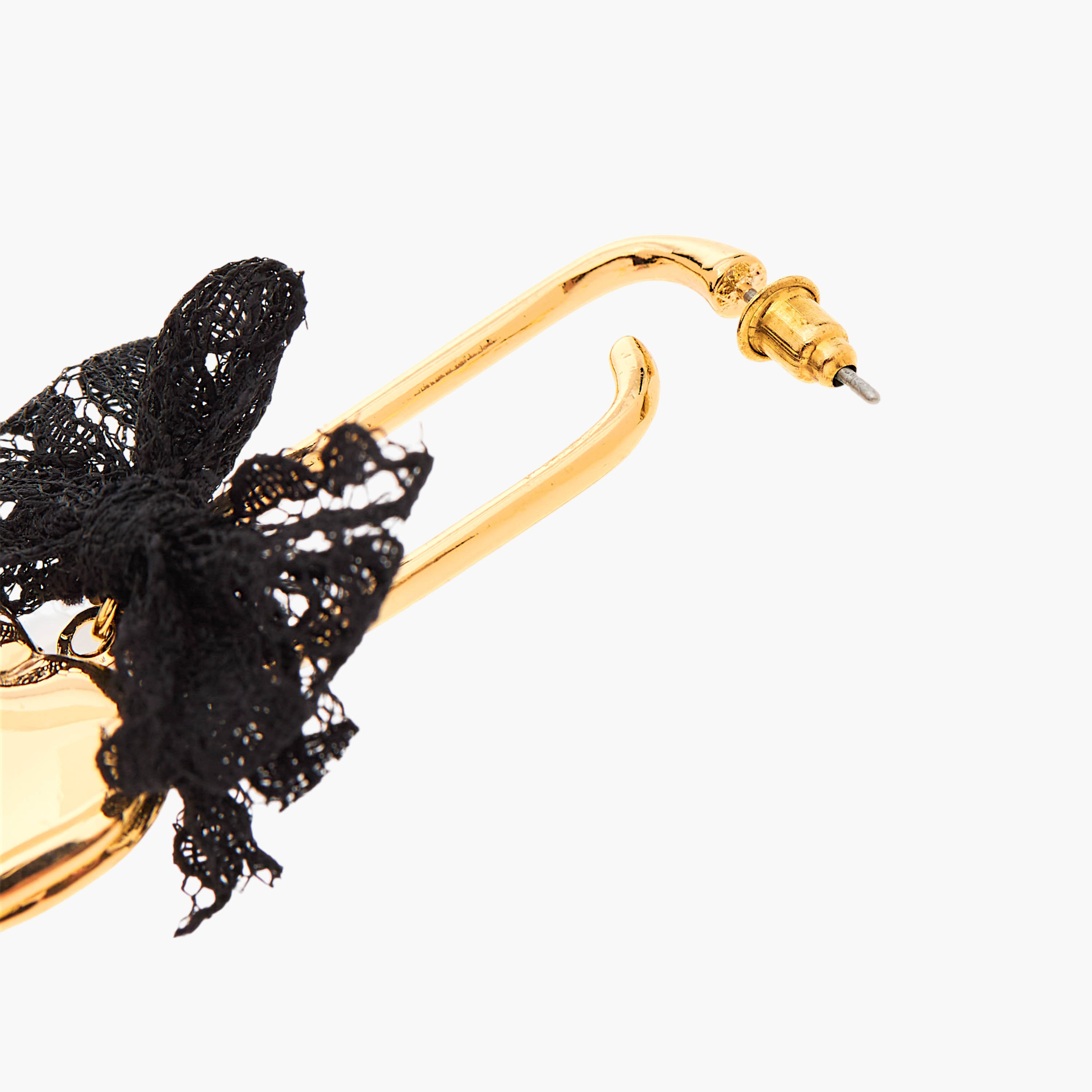 Lace Ribbon Heart Drop Earrings with Pushback Closure-women-watchesandjewellery-jewellery-earrings-image-3