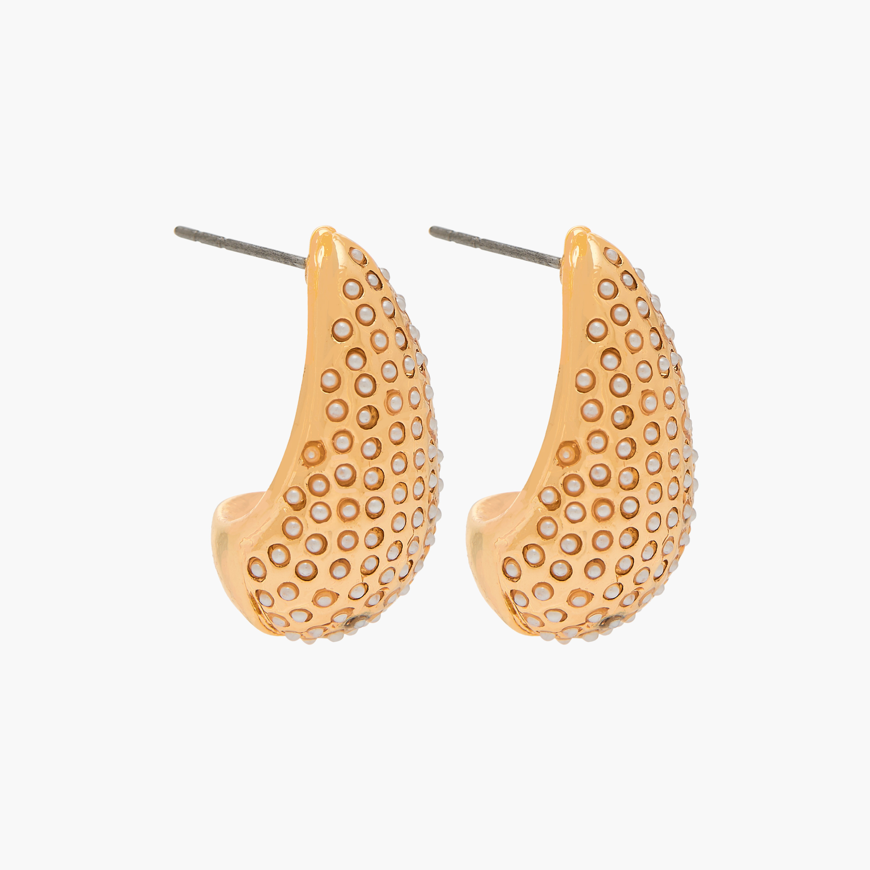 Pearl Embellished Earrings with Pushback Closure-women-watchesandjewellery-jewellery-earrings-image-2