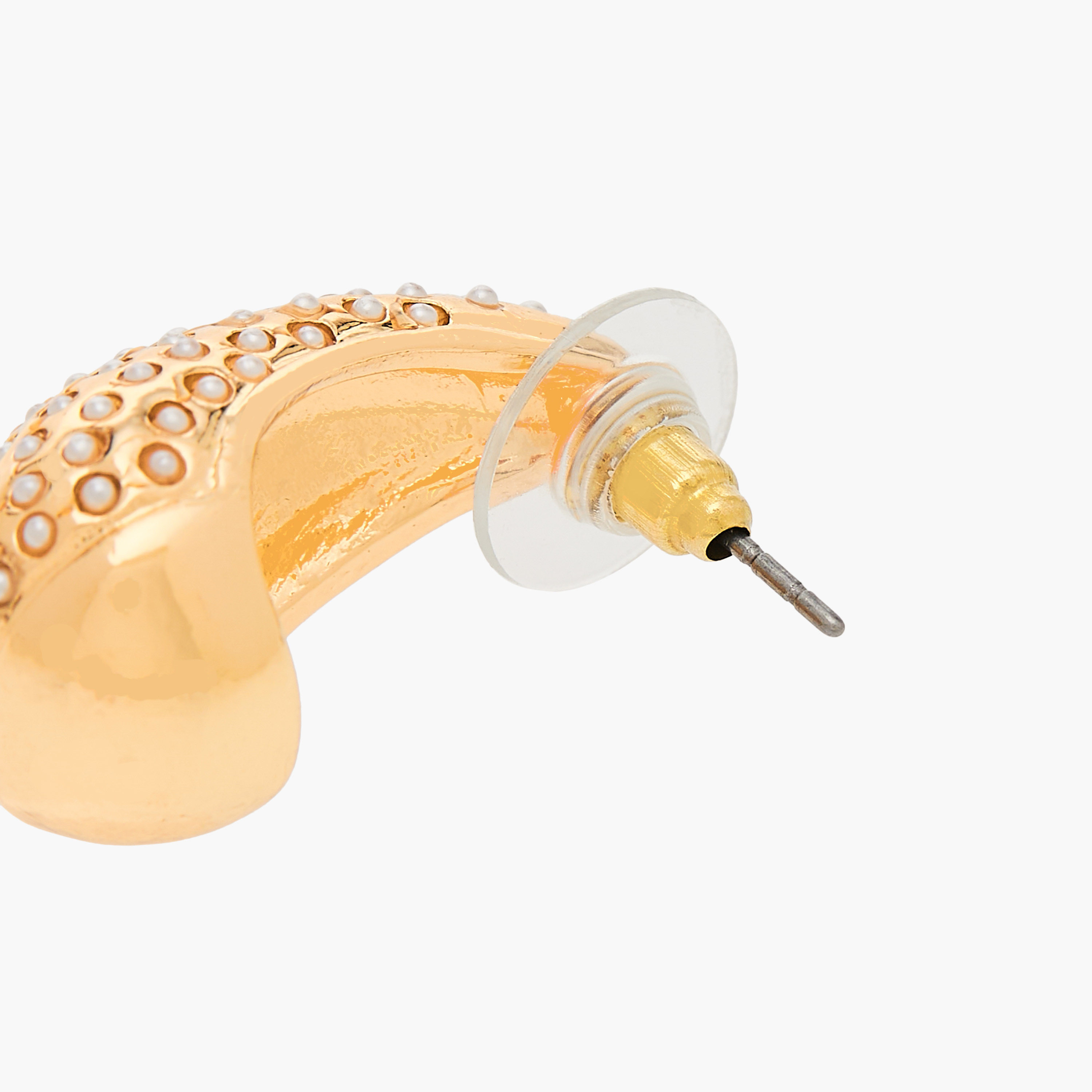 Pearl Embellished Earrings with Pushback Closure-women-watchesandjewellery-jewellery-earrings-image-4