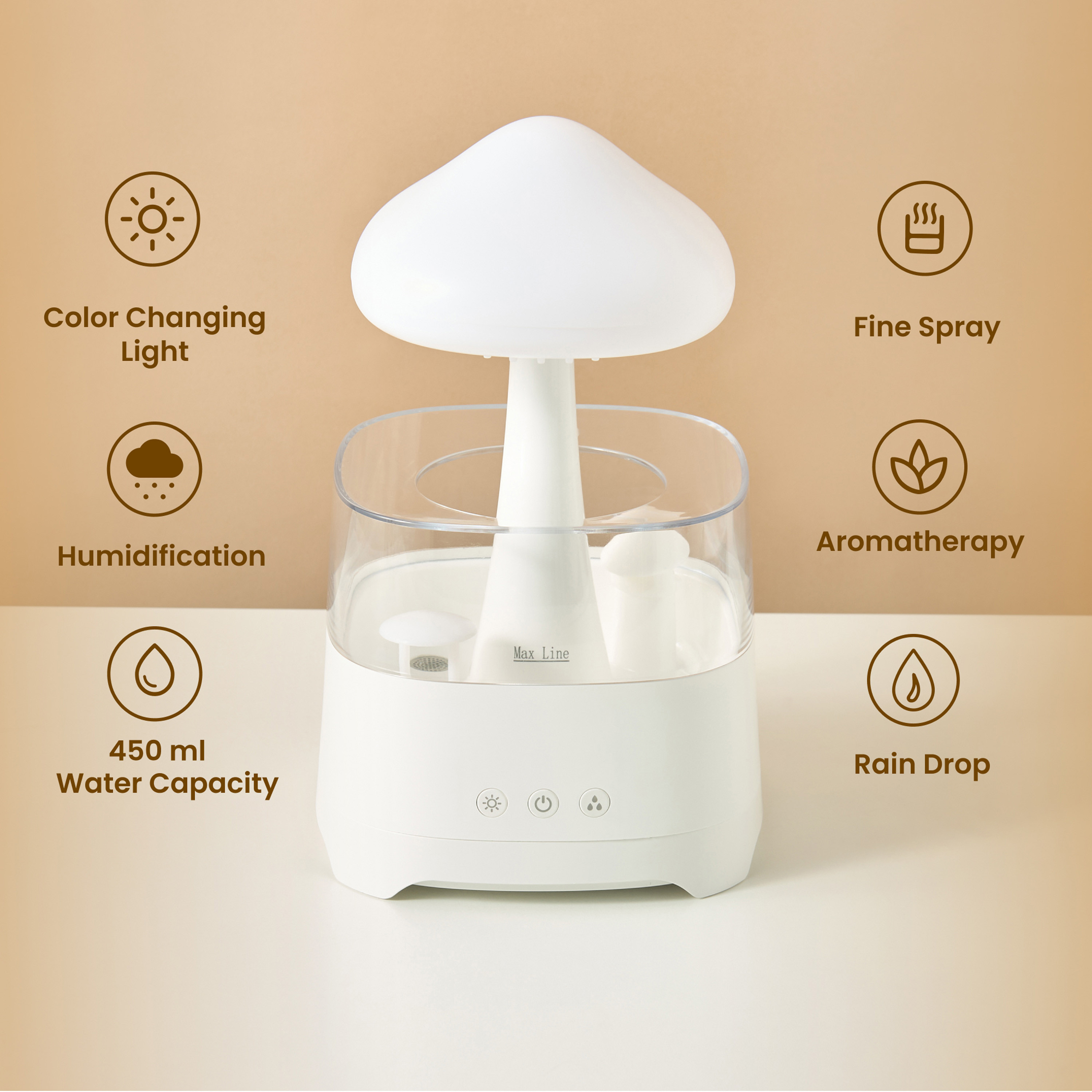 Buy Rain Cloud Humidifier - 450 ml Online | Centrepoint Qatar