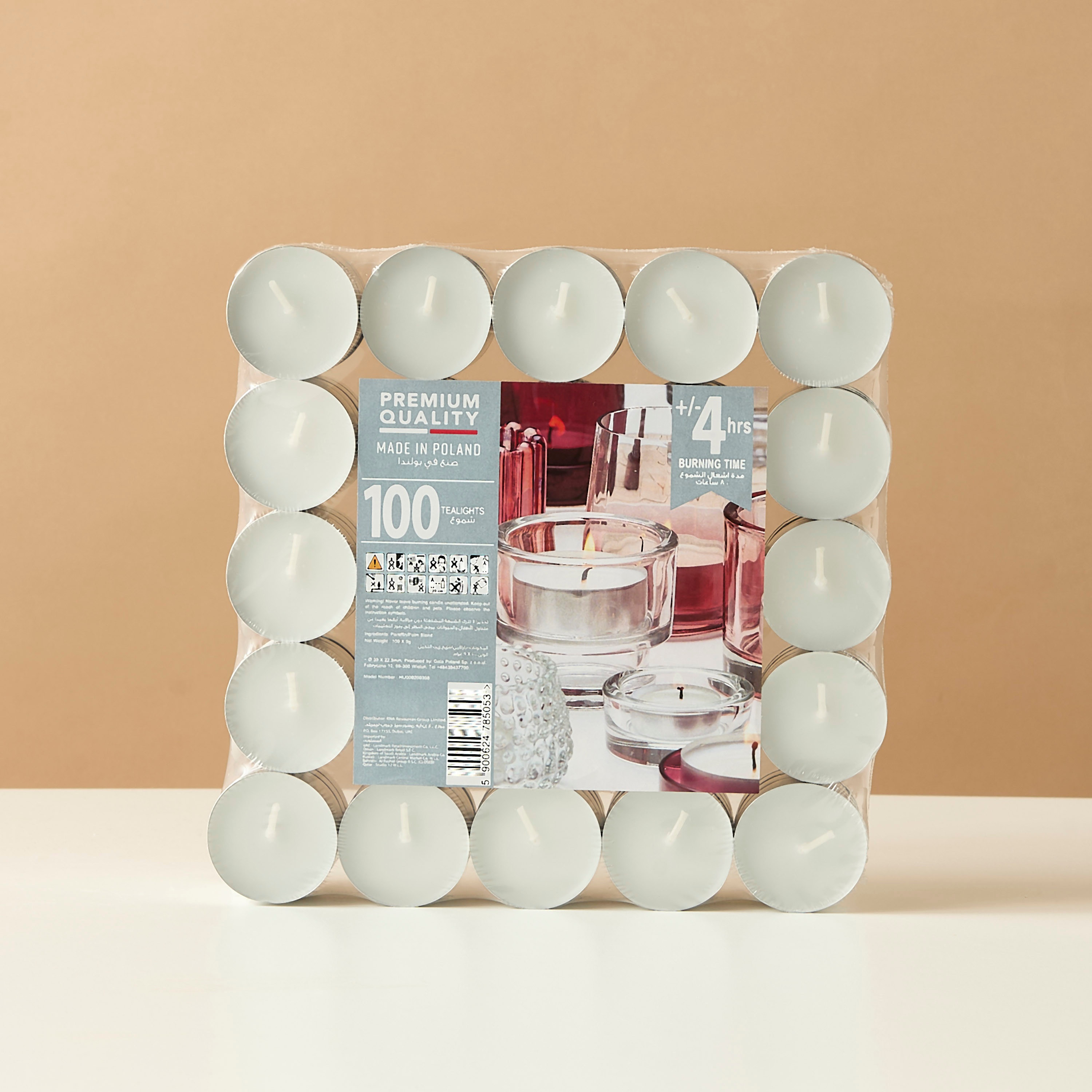 Unscented 100-Piece Tealight Candle Set-household-homefragrance-candles-image-1