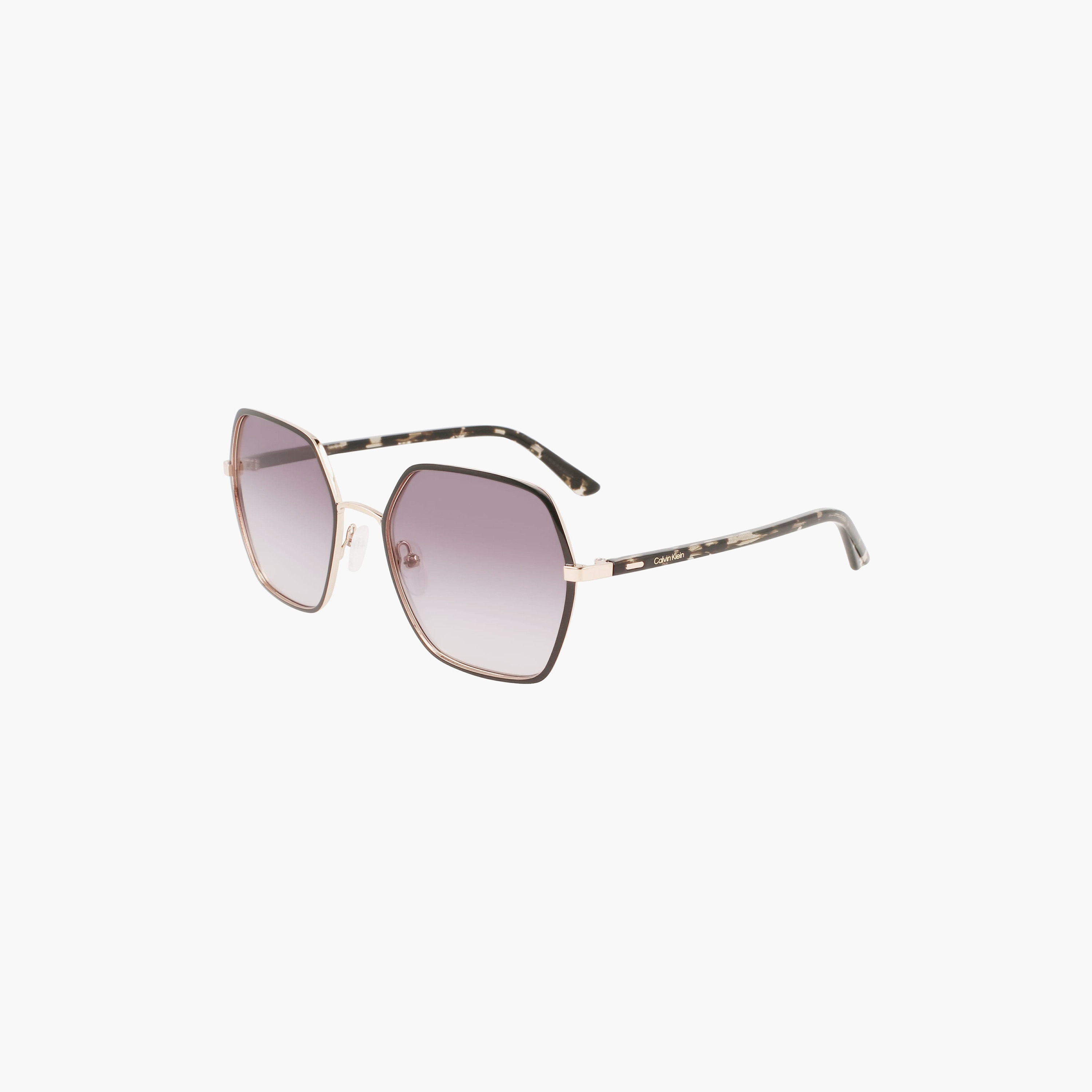 Calvin Klein 56 MM Gradient grey hexagonal Sunglasses | 59433-women-sunglasses-image-1