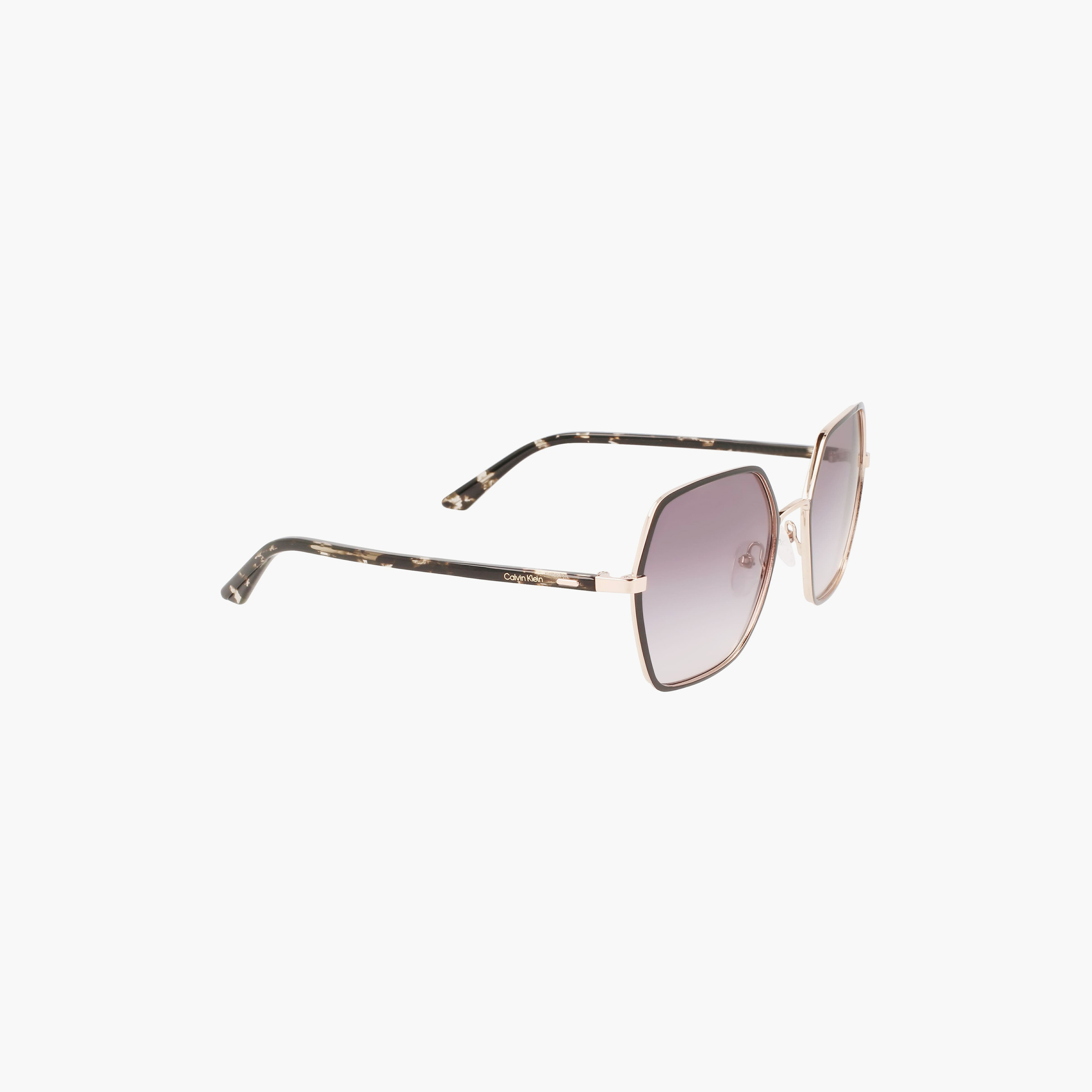 Calvin Klein 56 MM Gradient grey hexagonal Sunglasses | 59433-women-sunglasses-image-4
