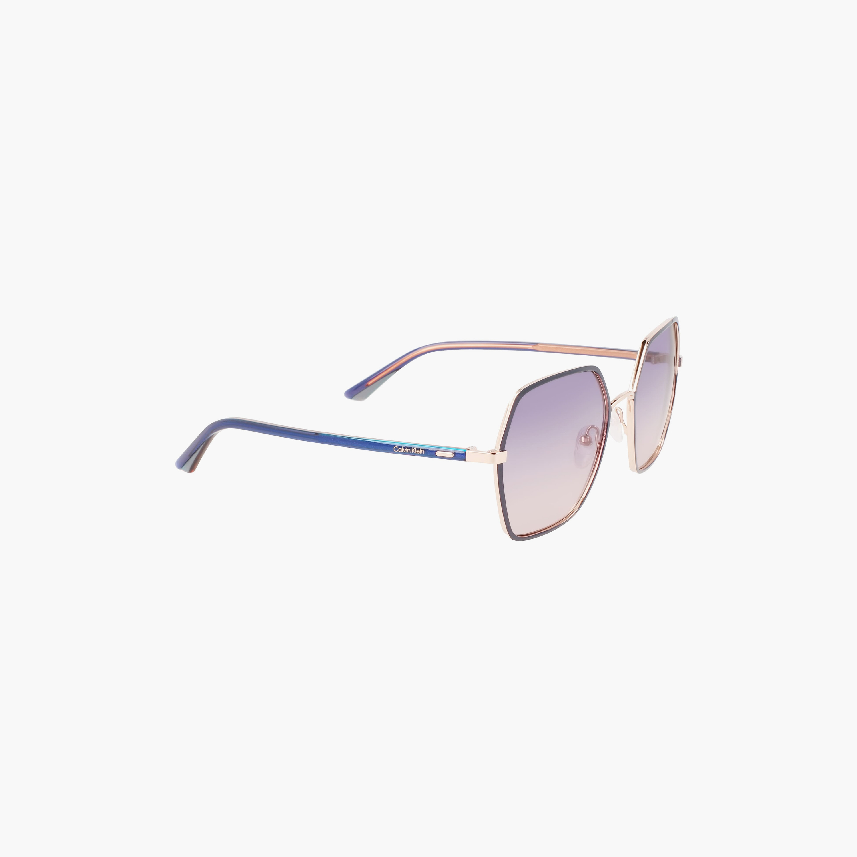 نظارة شمسية من كالفن كلاين ذات سداسية الشكل ومتدرجة باللون الأرجواني بمقاس 56 ملم |59433-women-sunglasses-image-4