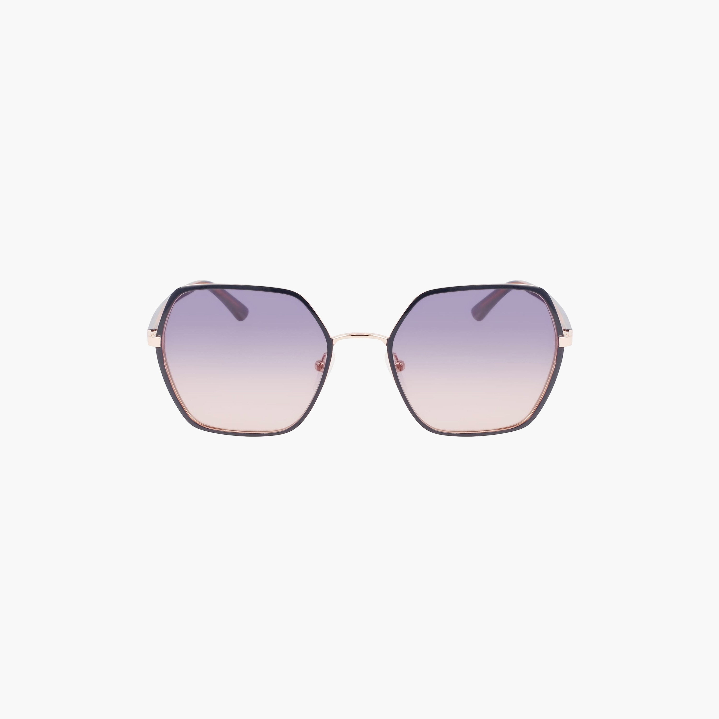 نظارة شمسية من كالفن كلاين ذات سداسية الشكل ومتدرجة باللون الأرجواني بمقاس 56 ملم |59433-women-sunglasses-image-5