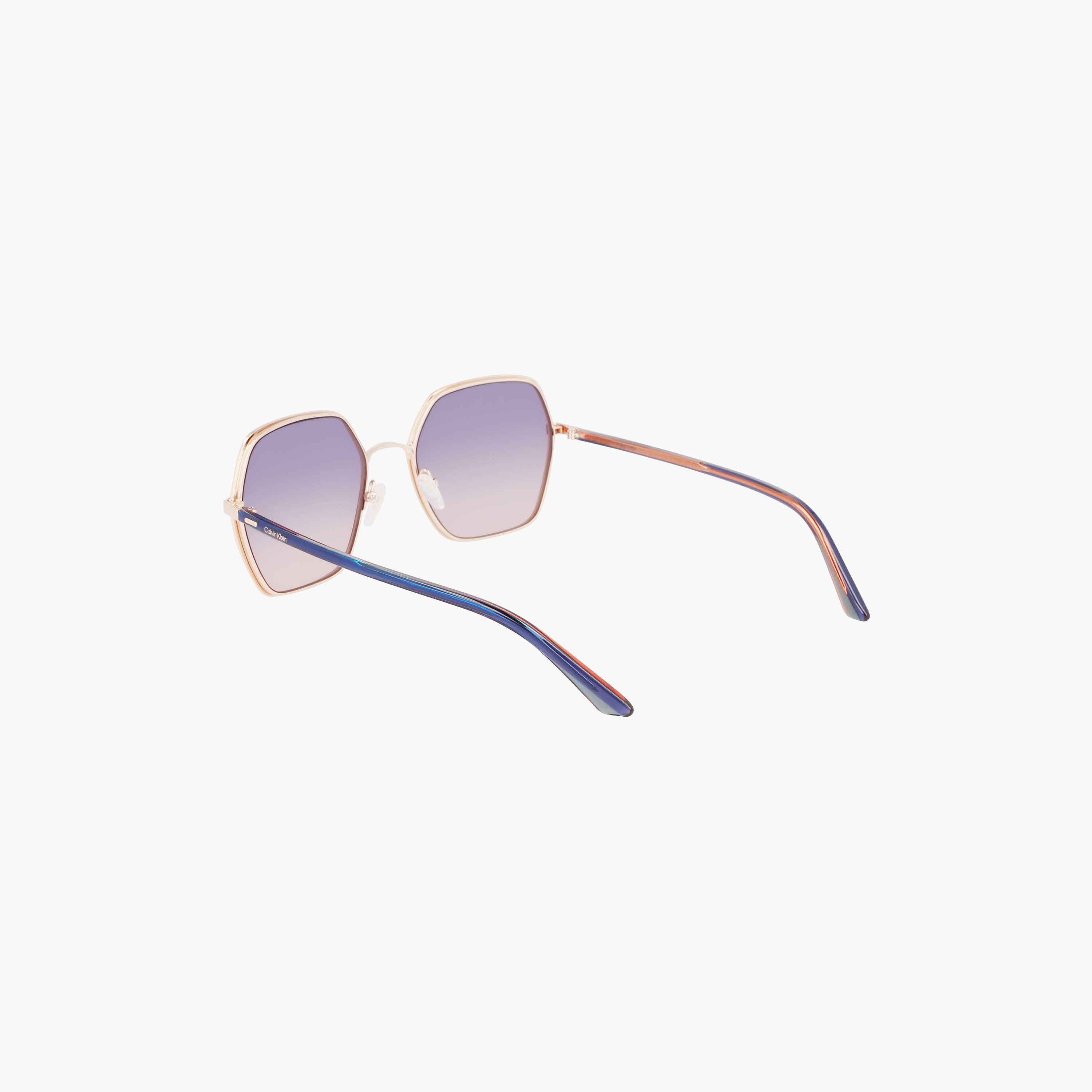 نظارة شمسية من كالفن كلاين ذات سداسية الشكل ومتدرجة باللون الأرجواني بمقاس 56 ملم |59433-women-sunglasses-image-7