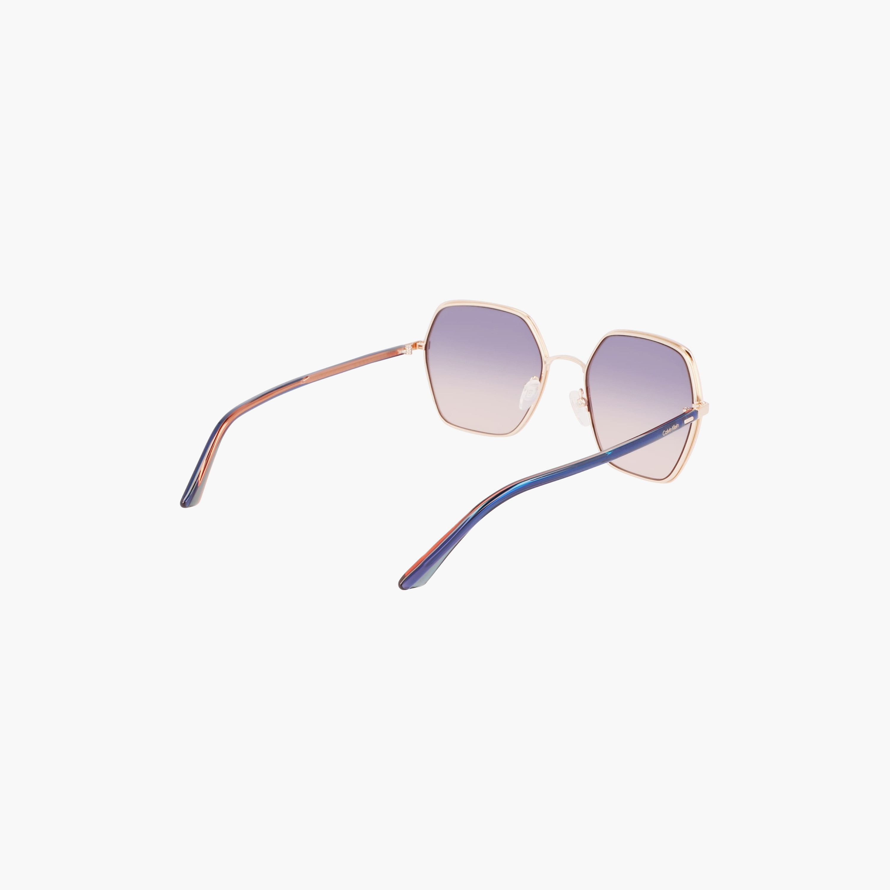 نظارة شمسية من كالفن كلاين ذات سداسية الشكل ومتدرجة باللون الأرجواني بمقاس 56 ملم |59433-women-sunglasses-image-9