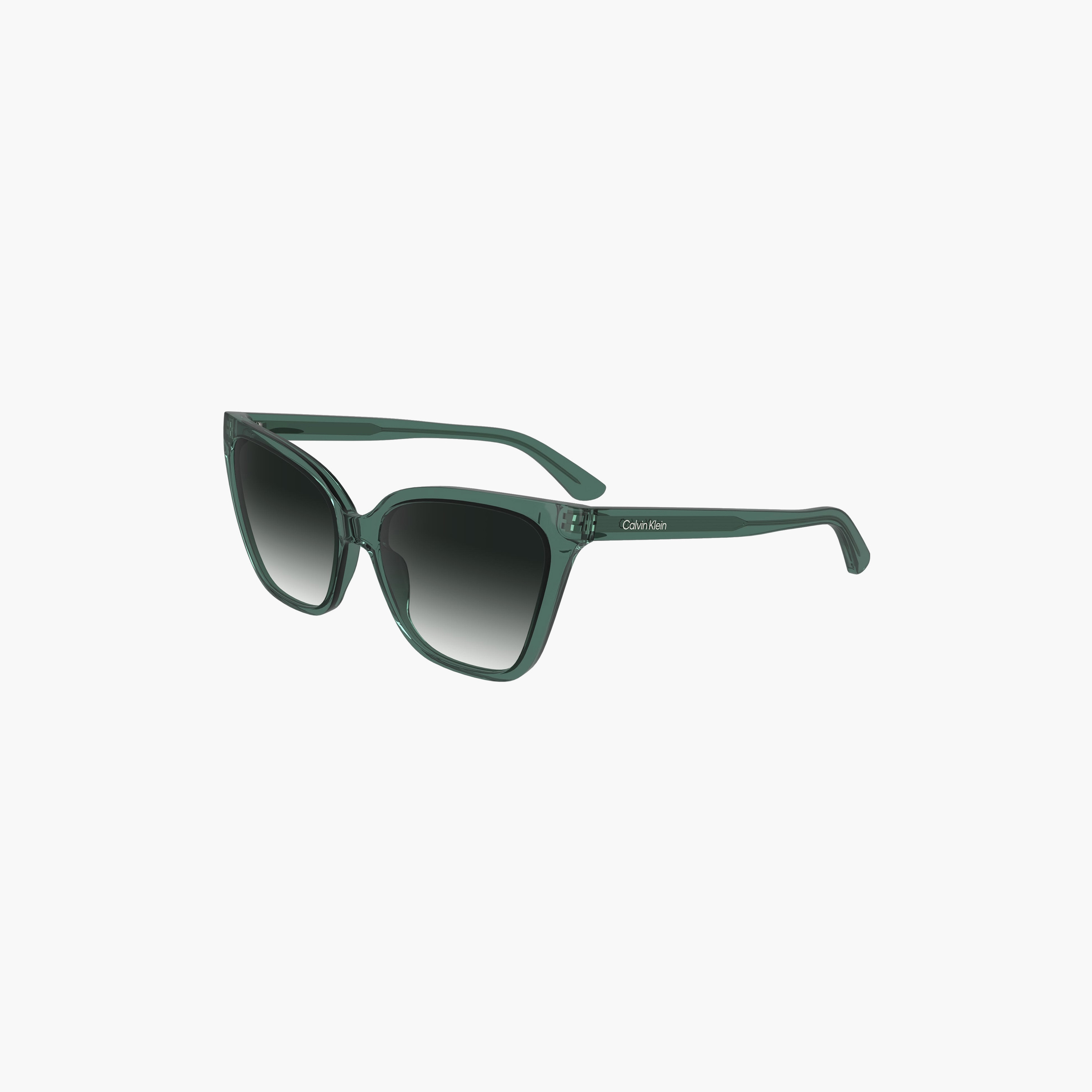 نظارة شمسية من كالفن كلاين ذات كات آي ومتدرجة باللون الأزرق بمقاس 57 ملم | CK24507S-women-sunglasses-image-1