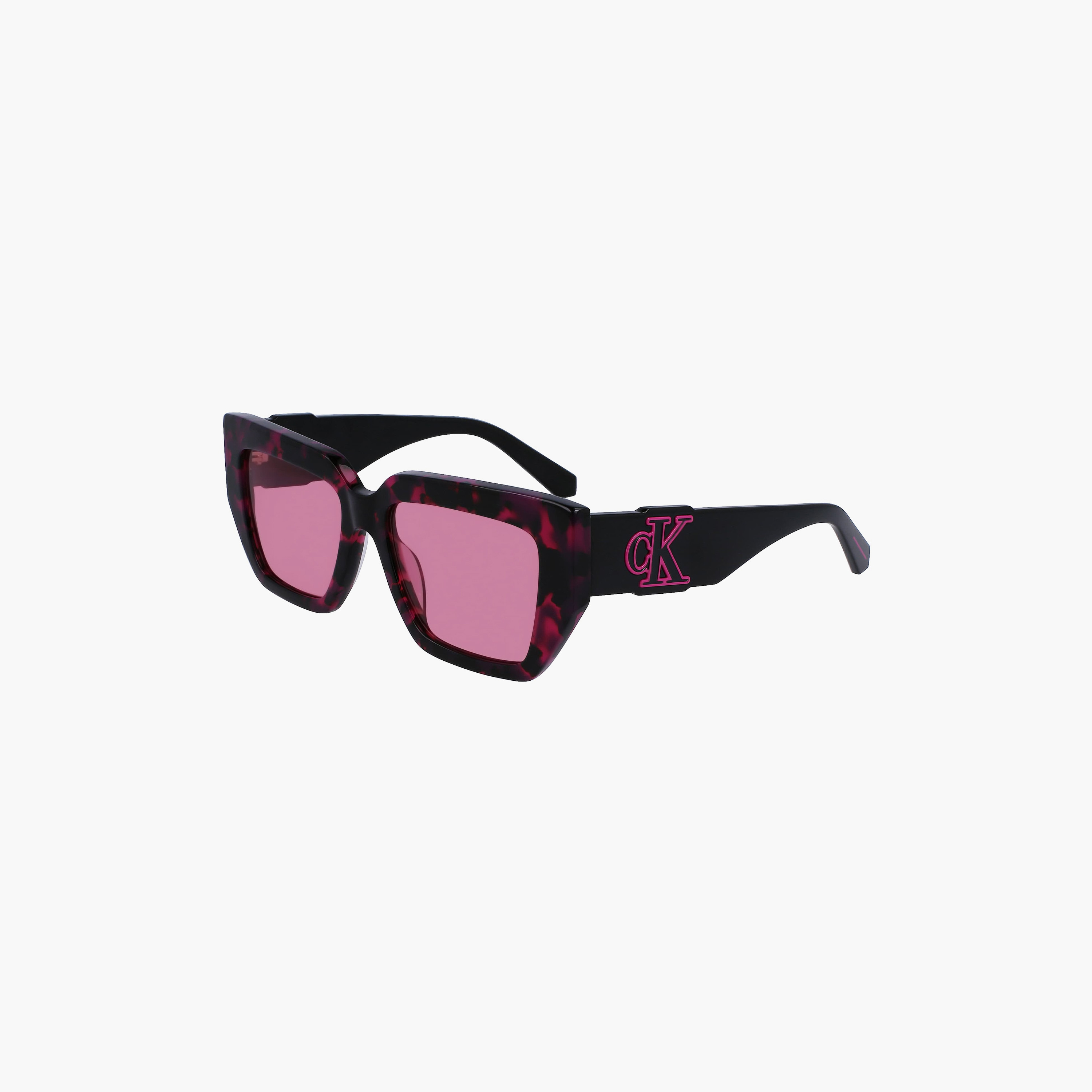 نظارة شمسية من كالفن كلاين جينز على شكل فراشة باللون الوردي بمقاس 54 ملم | CKJ23608S-women-sunglasses-image-1