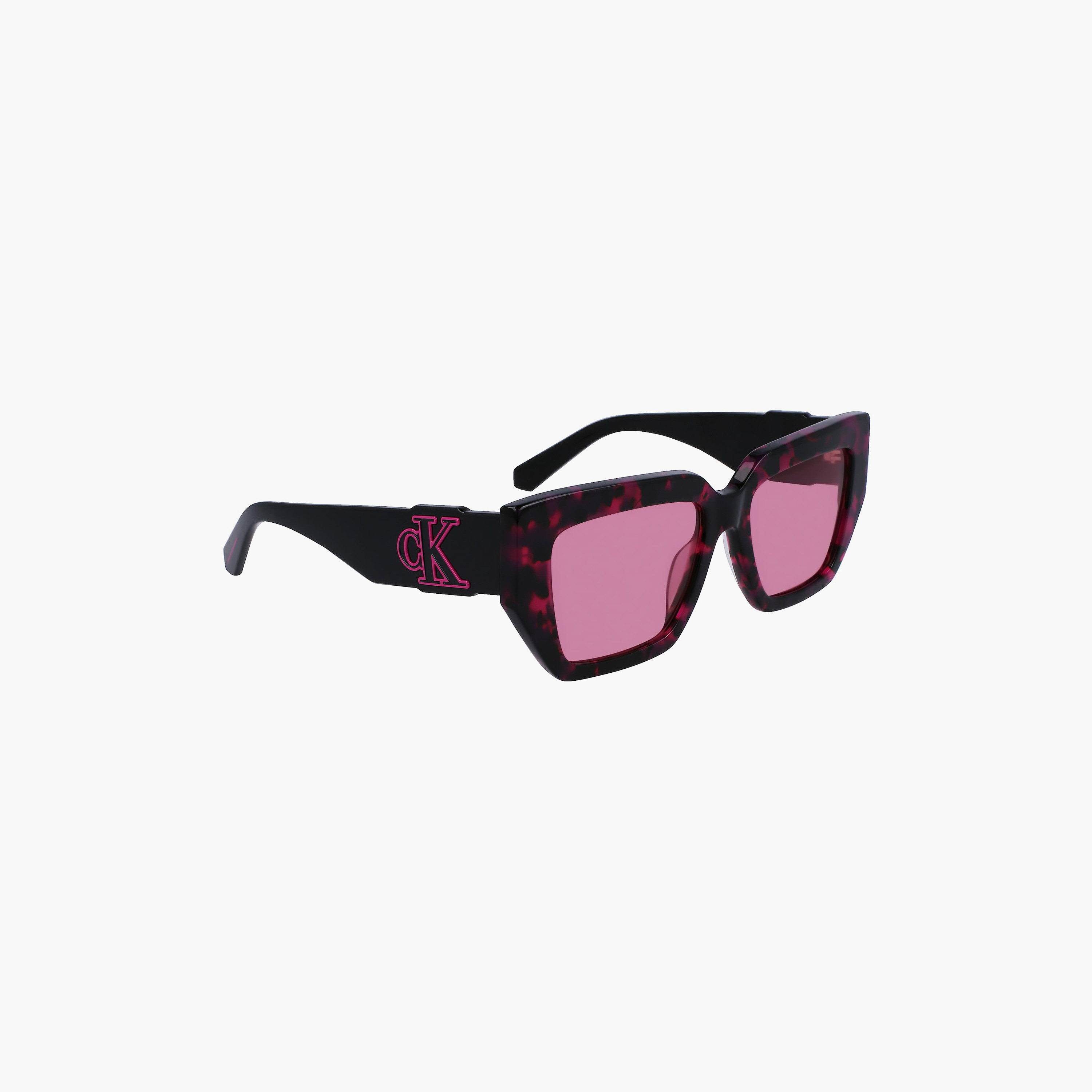 نظارة شمسية من كالفن كلاين جينز على شكل فراشة باللون الوردي بمقاس 54 ملم | CKJ23608S-women-sunglasses-image-4