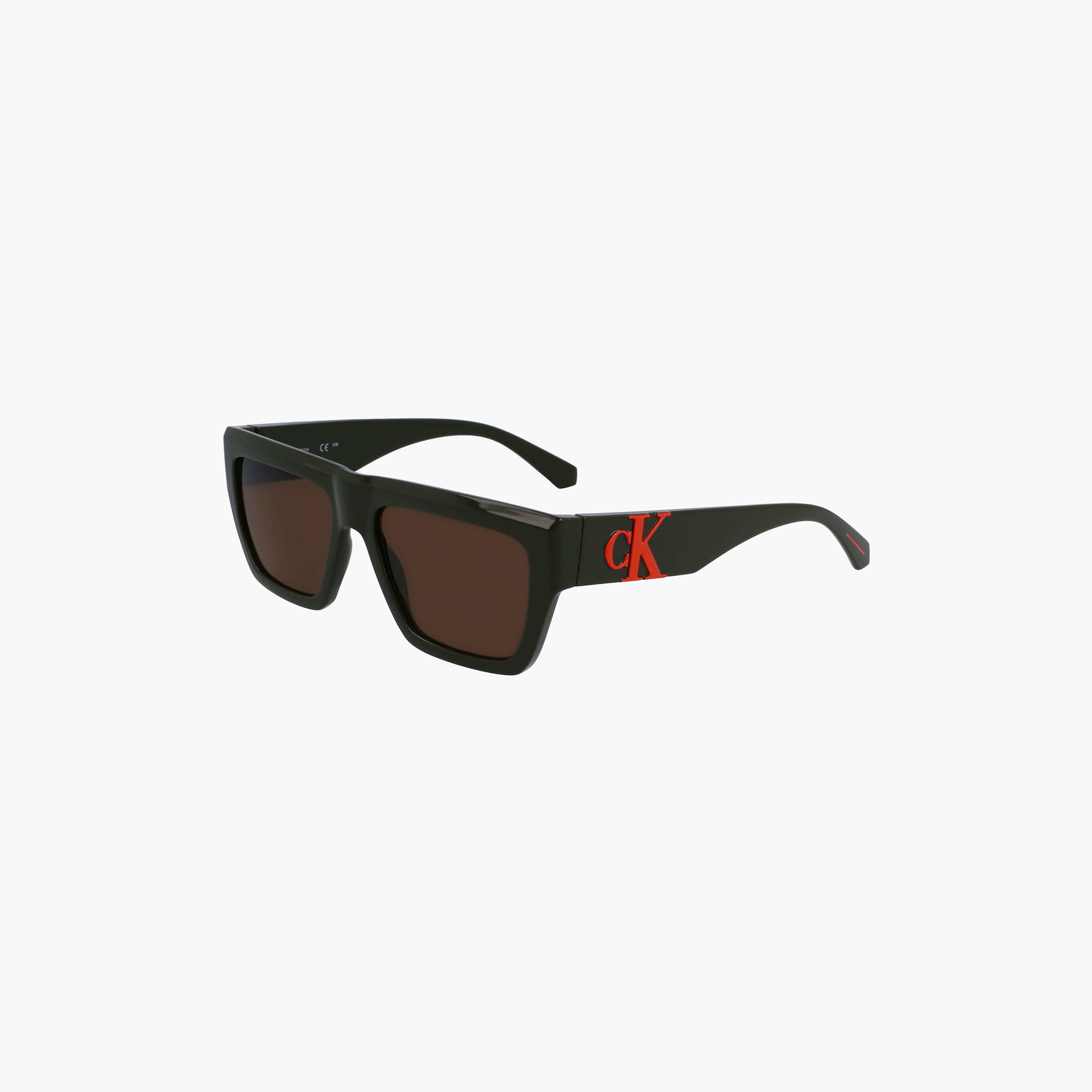 نظارة شمسية من كالفن كلاين جينز ذات مستطيلة باللون البني بمقاس 55 ملم | CKJ23653S-men-sunglasses-image-1