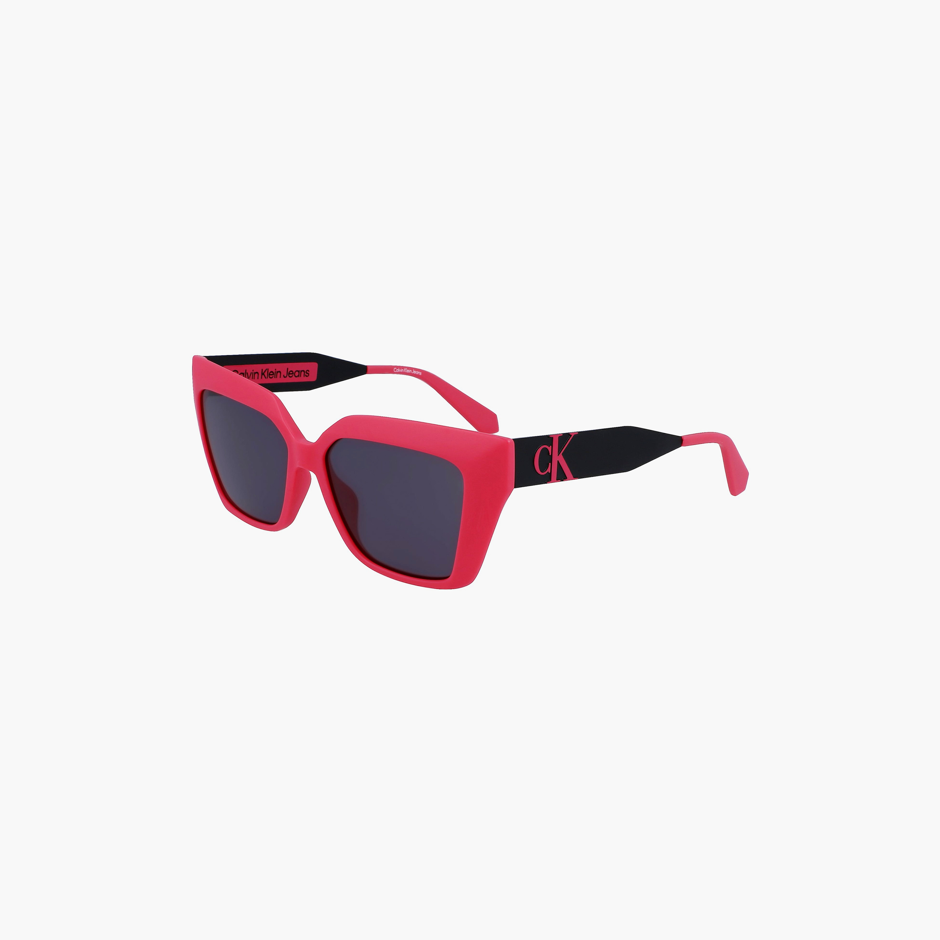 نظارة شمسية من كالفن كلاين جينز على شكل فراشة باللون الرمادي بمقاس 55 ملم | CKJ22639S-women-sunglasses-image-1