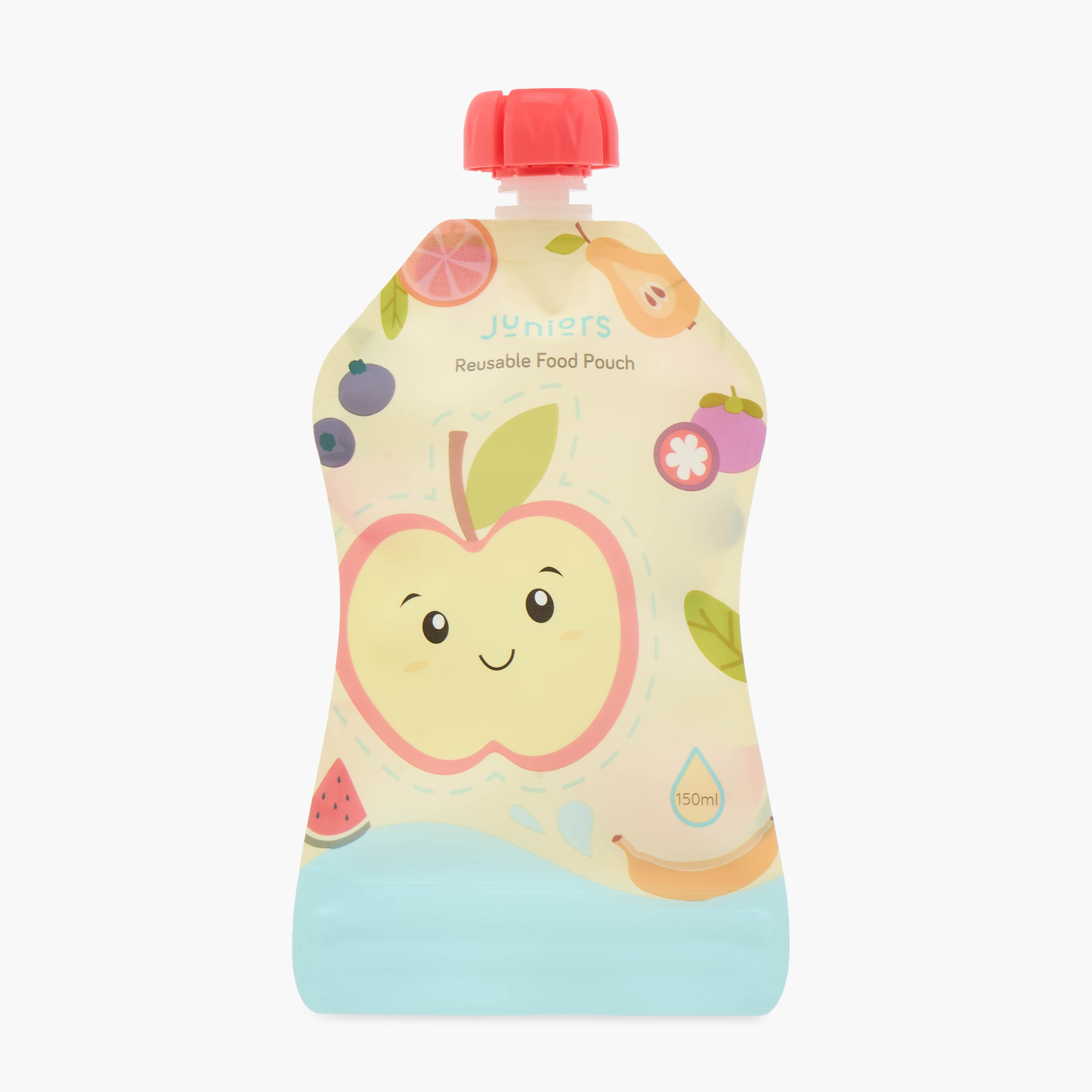 Juniors 10-Piece Reusable Baby Food Pouch Set with Cap and Spoons-baby-feeding-mealtimeessentials-image-2