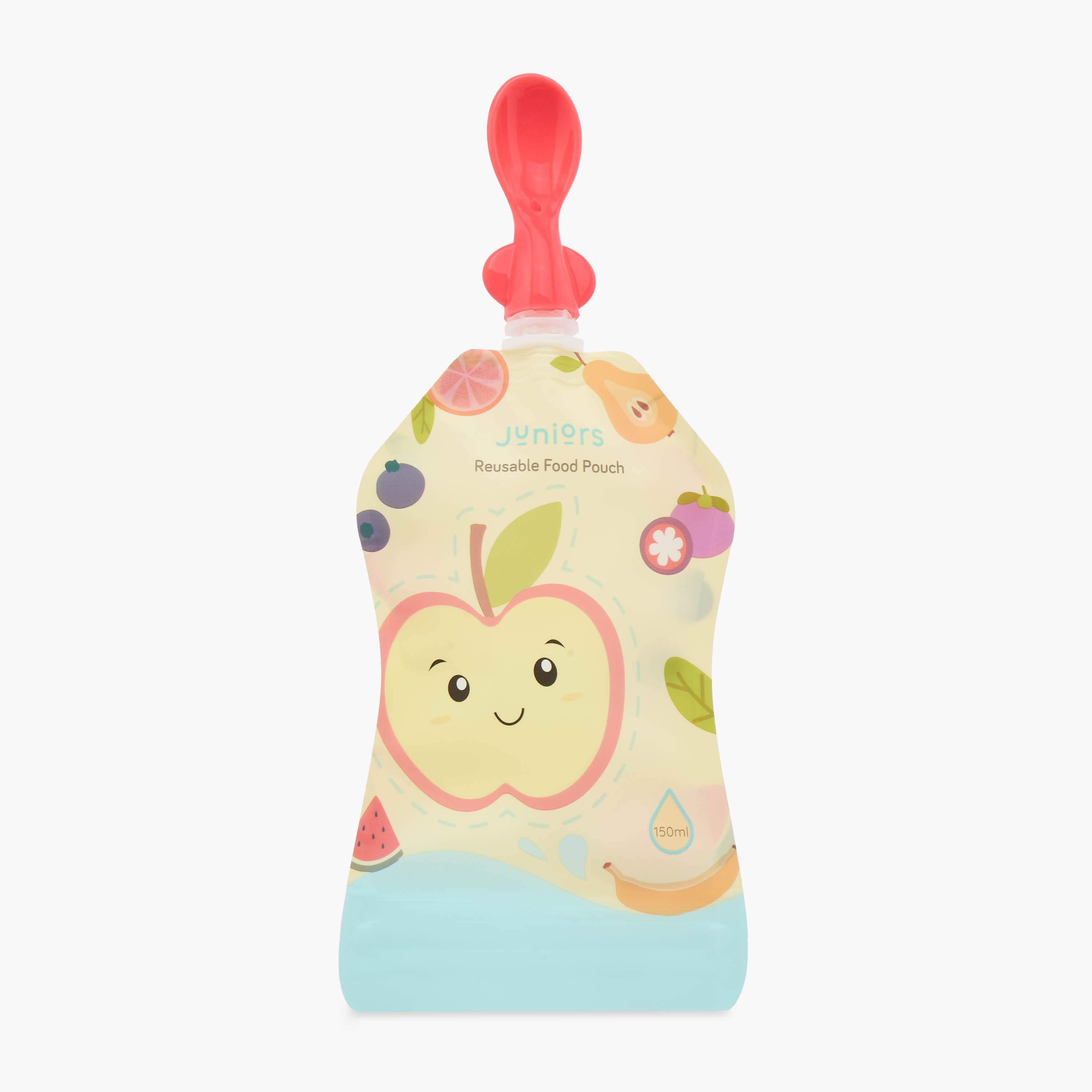 Juniors 10-Piece Reusable Baby Food Pouch Set with Cap and Spoons-baby-feeding-mealtimeessentials-image-4