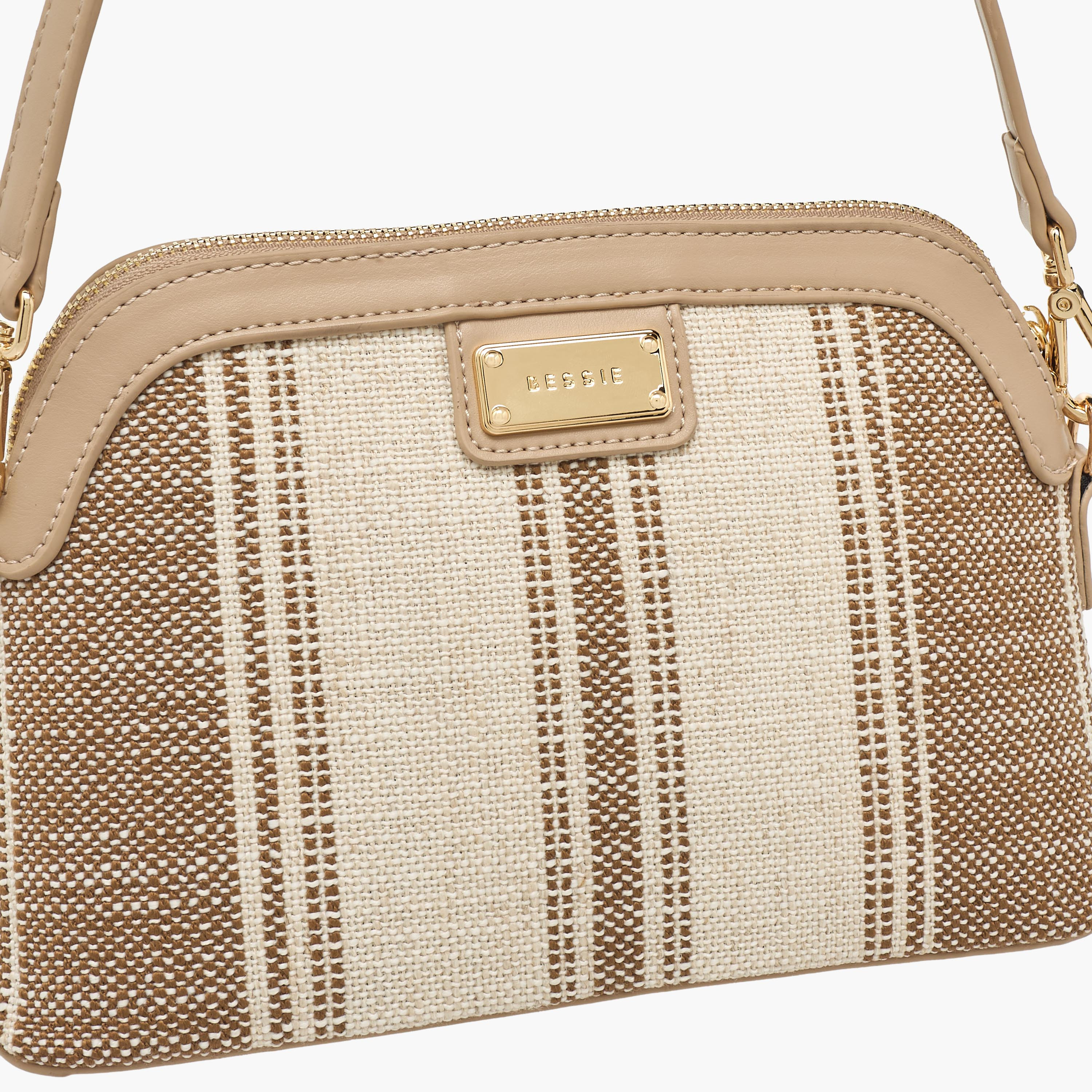 Bessie London Monogram Print Crossbody Bag with Detachable Strap-women-bagsandwallets-handbags-image-5