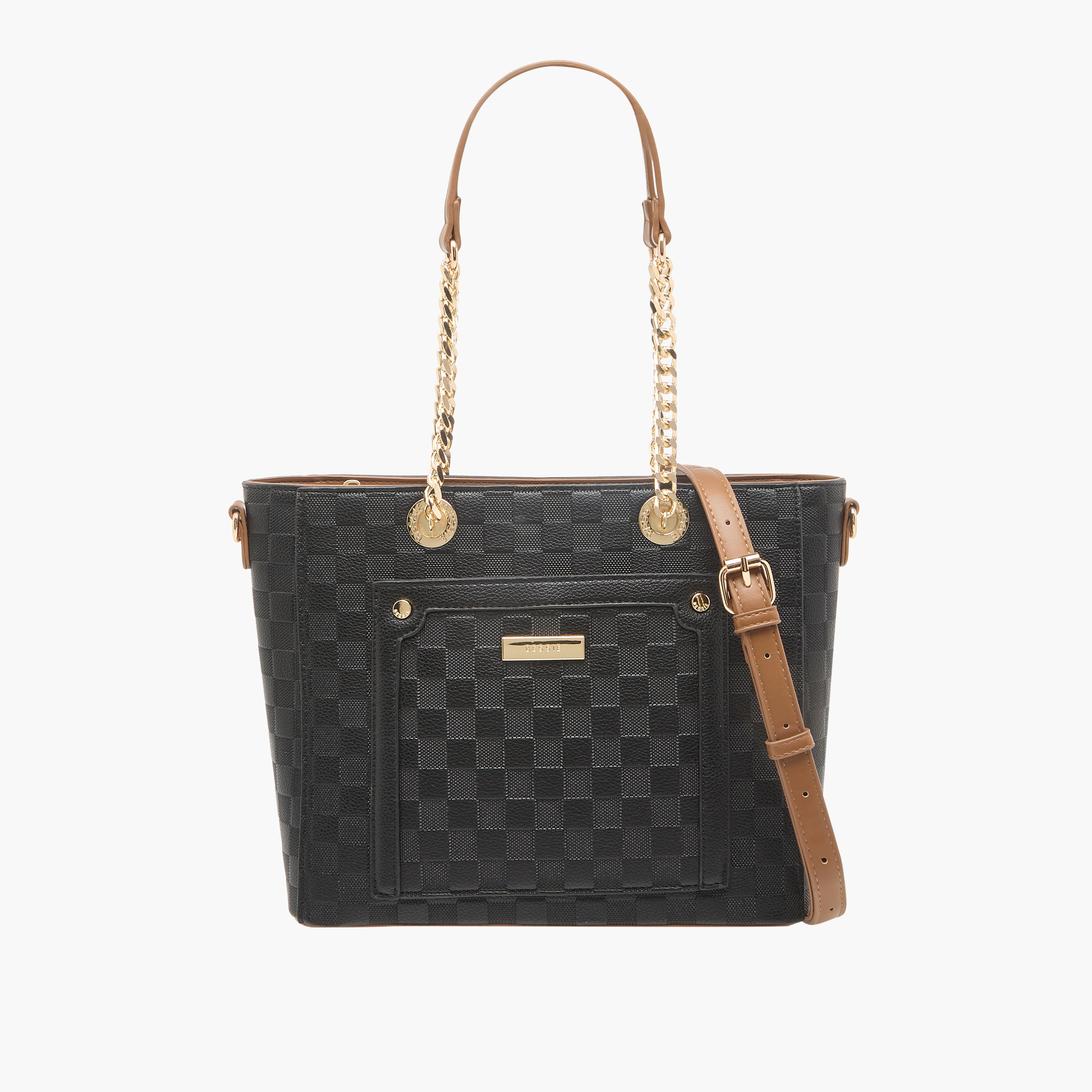 شنطة توتي مربعات منقوشة بمقابض من بيسي لندن-women-bagsandwallets-handbags-image-1