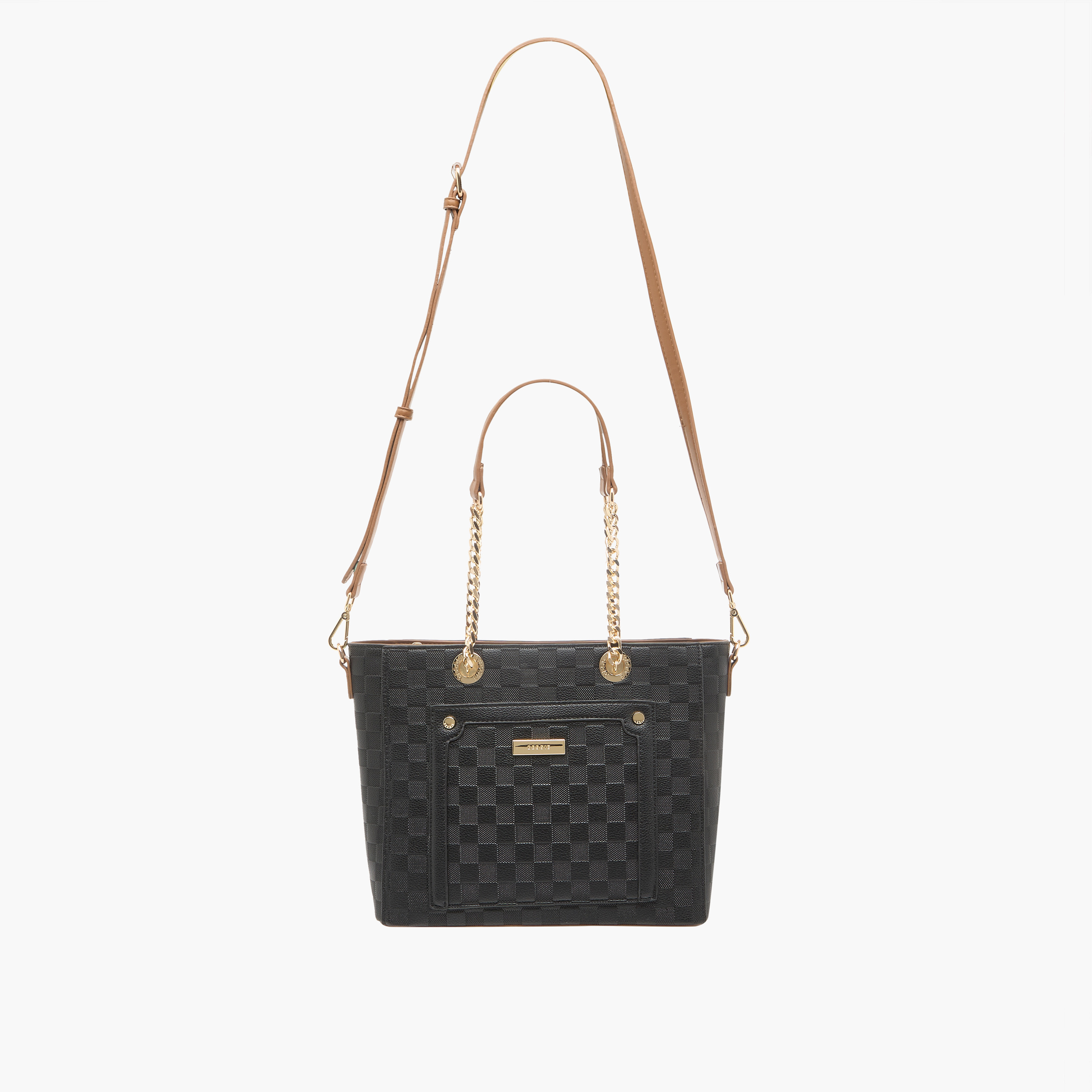 شنطة توتي مربعات منقوشة بمقابض من بيسي لندن-women-bagsandwallets-handbags-image-3