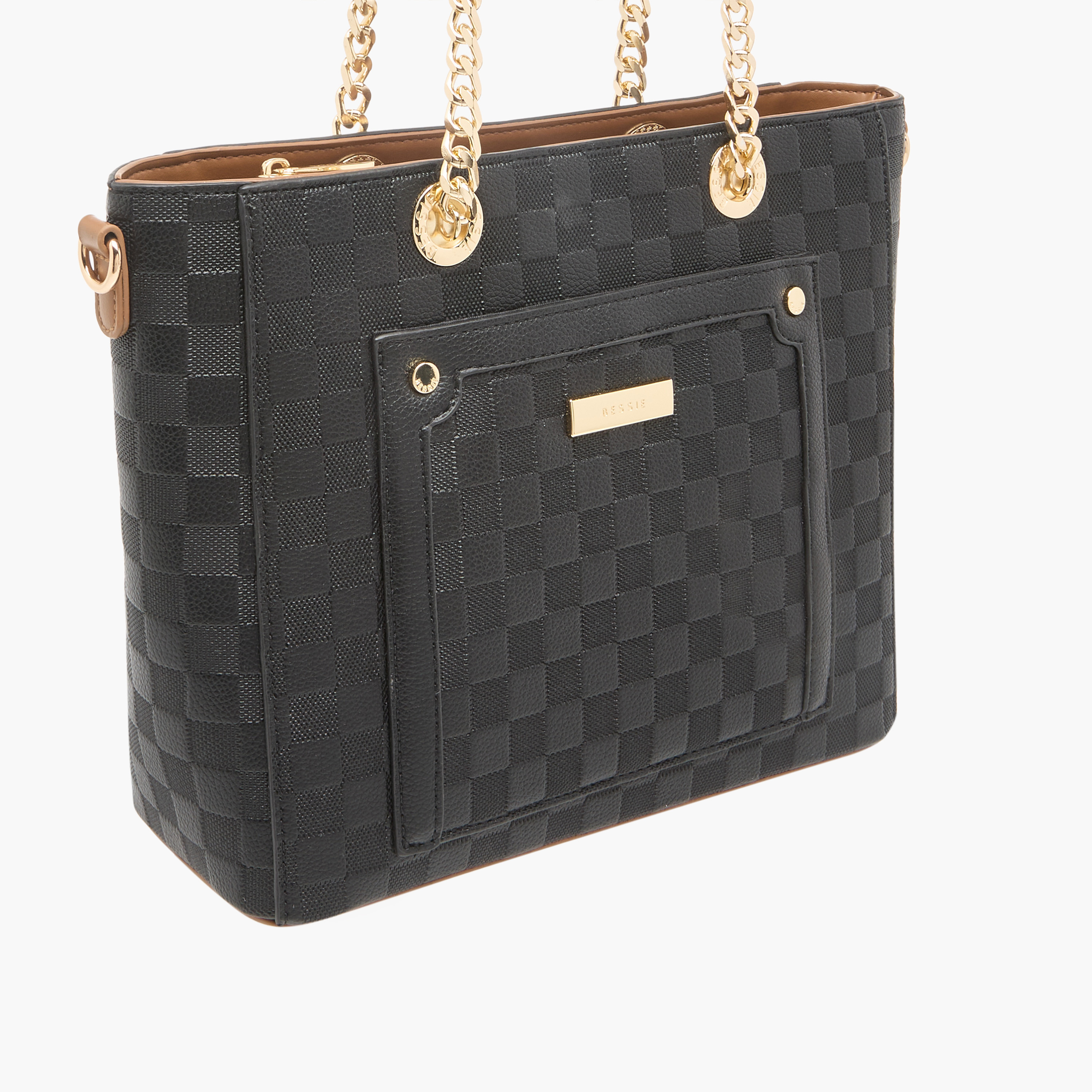 شنطة توتي مربعات منقوشة بمقابض من بيسي لندن-women-bagsandwallets-handbags-image-5