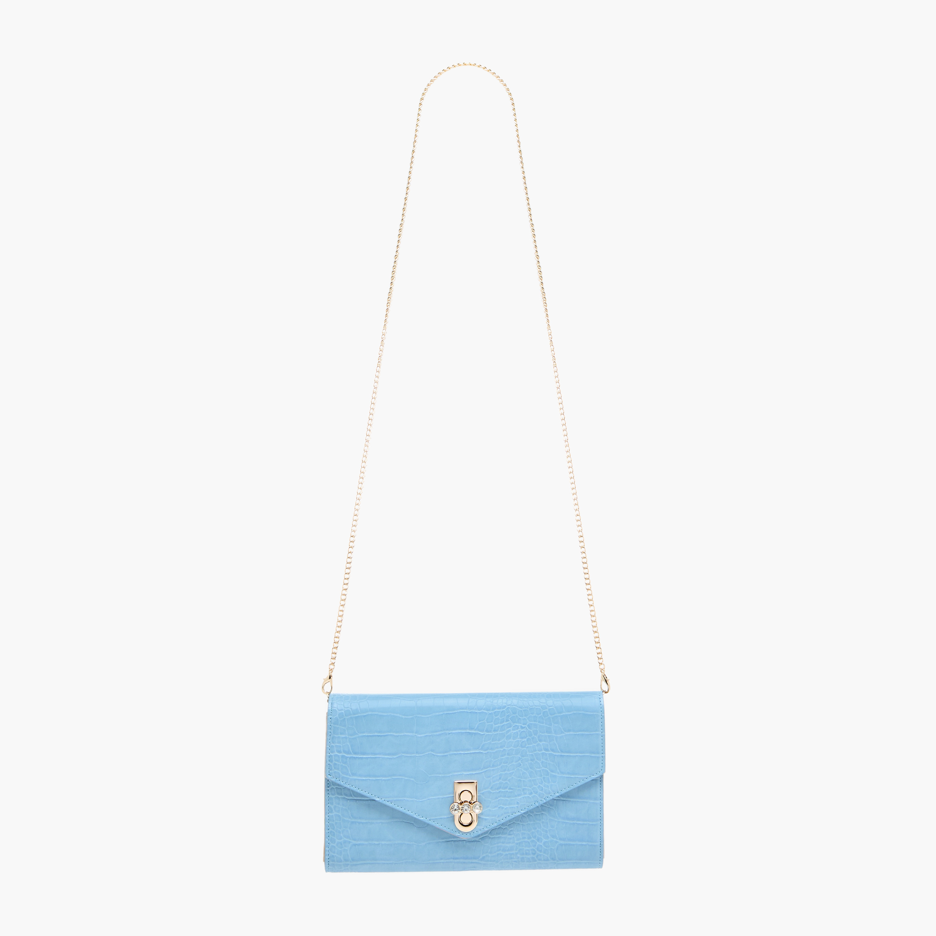 Sasha Animal Textured Clutch with Detachable Chain Strap-women-bagsandwallets-handbags-image-3