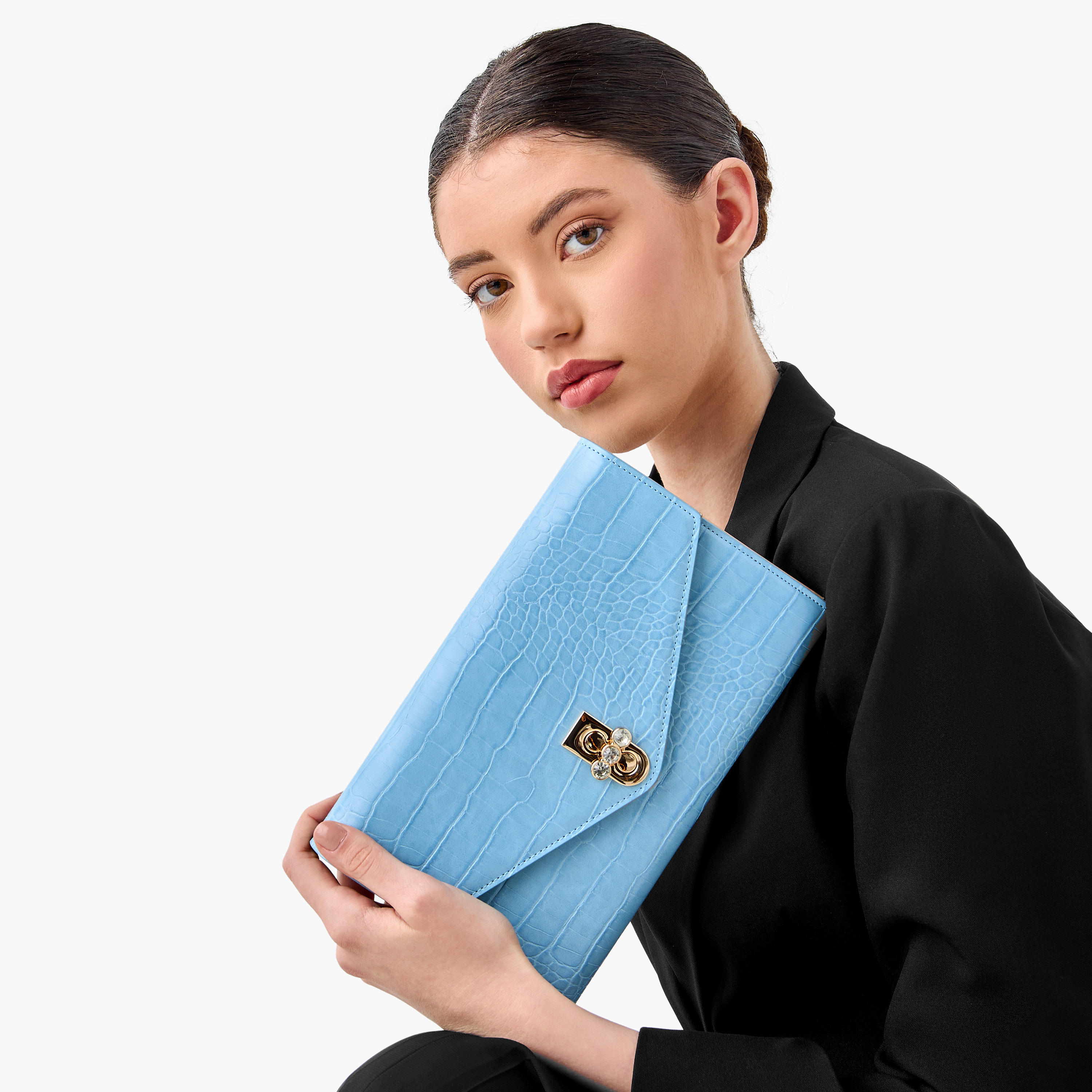 Sasha Animal Textured Clutch with Detachable Chain Strap-women-bagsandwallets-handbags-image-7