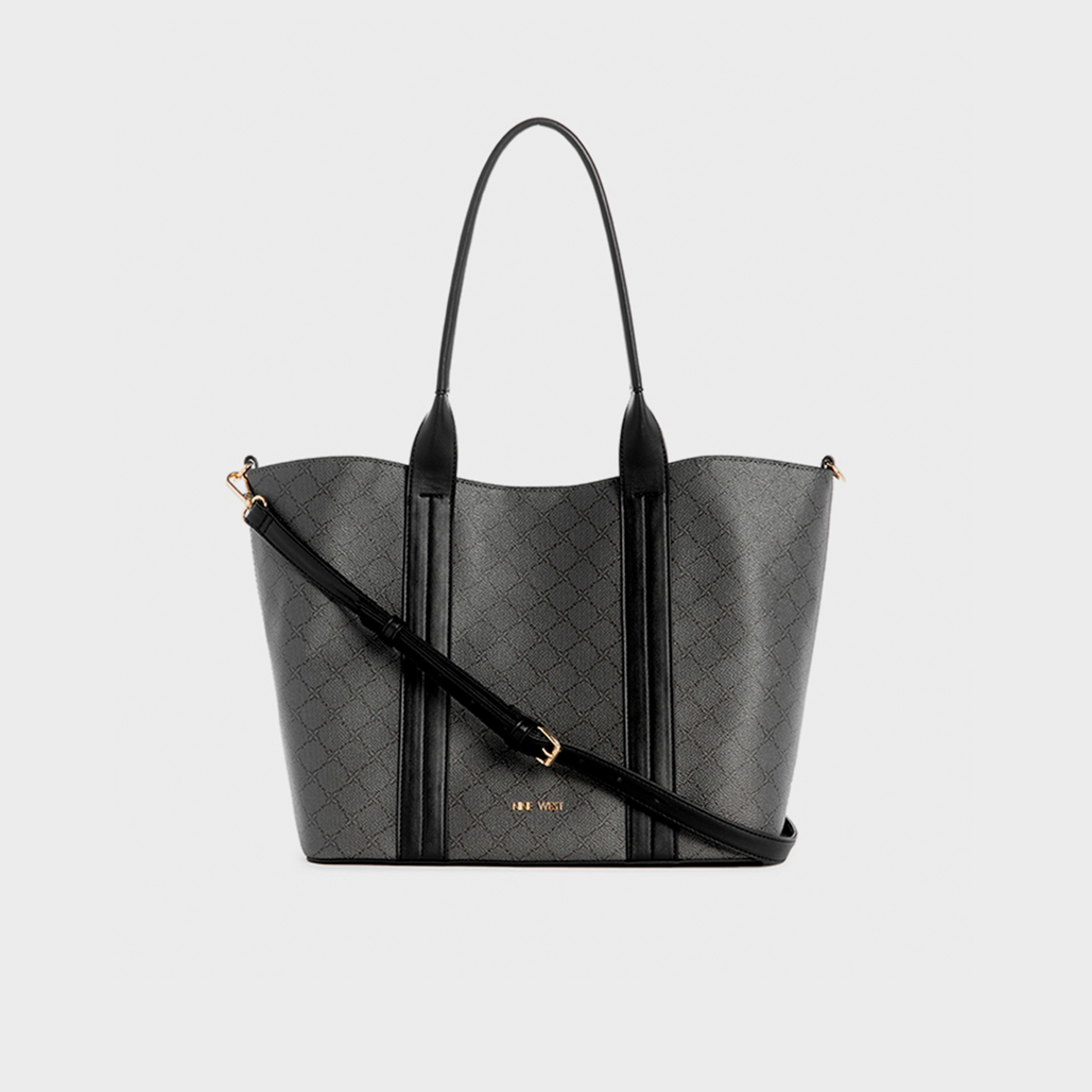 Buy Women s Nine West Monogram Tote Bag with Magnetic closure and Detachable Strap Online Centrepoint UAE