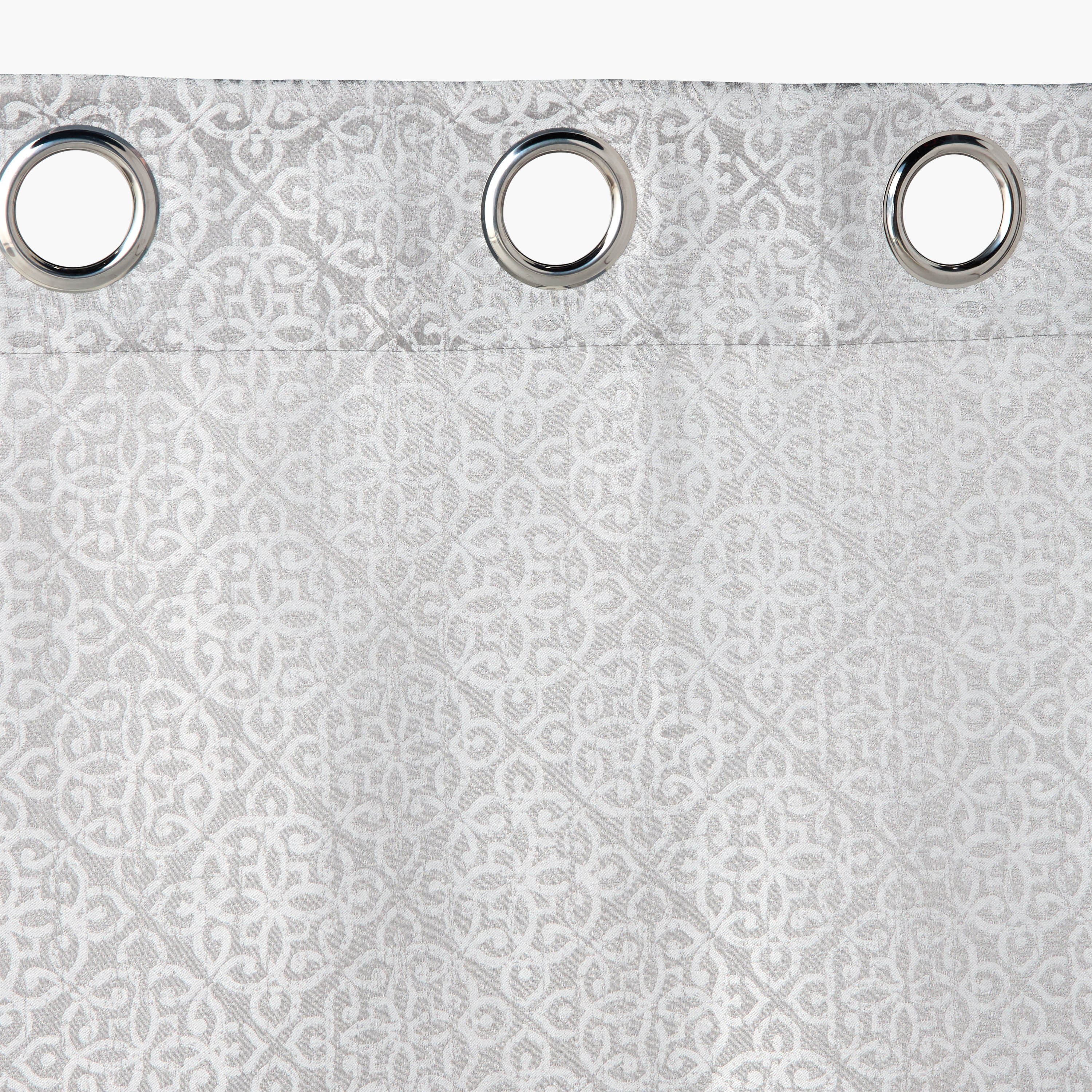 Damask 2-Piece Jacquard Curtain Set - 135x240 cms-household-windows-curtains-image-2