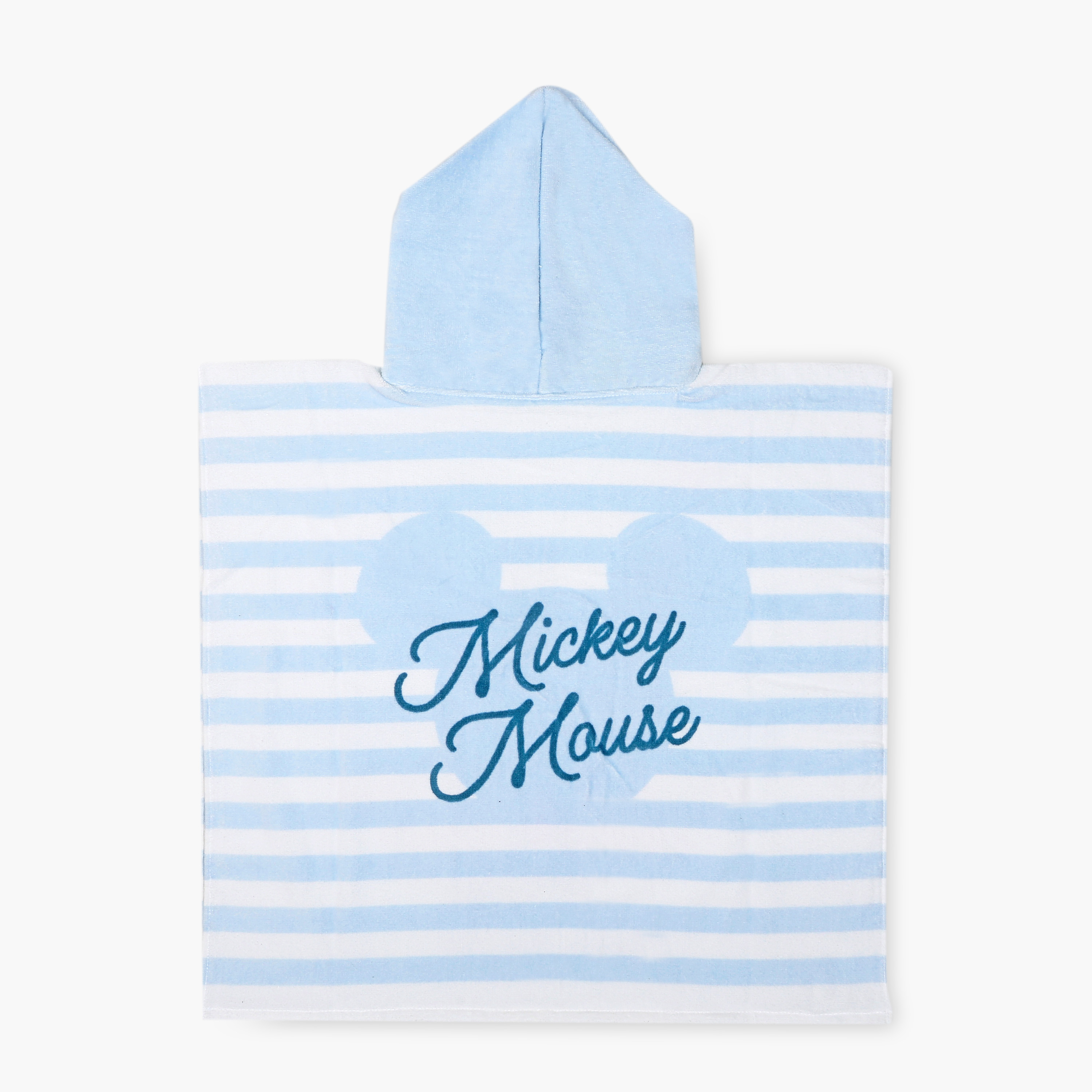 Disney Mickey Mouse Print Poncho with Hood-baby-bathandcare-towels-image-4