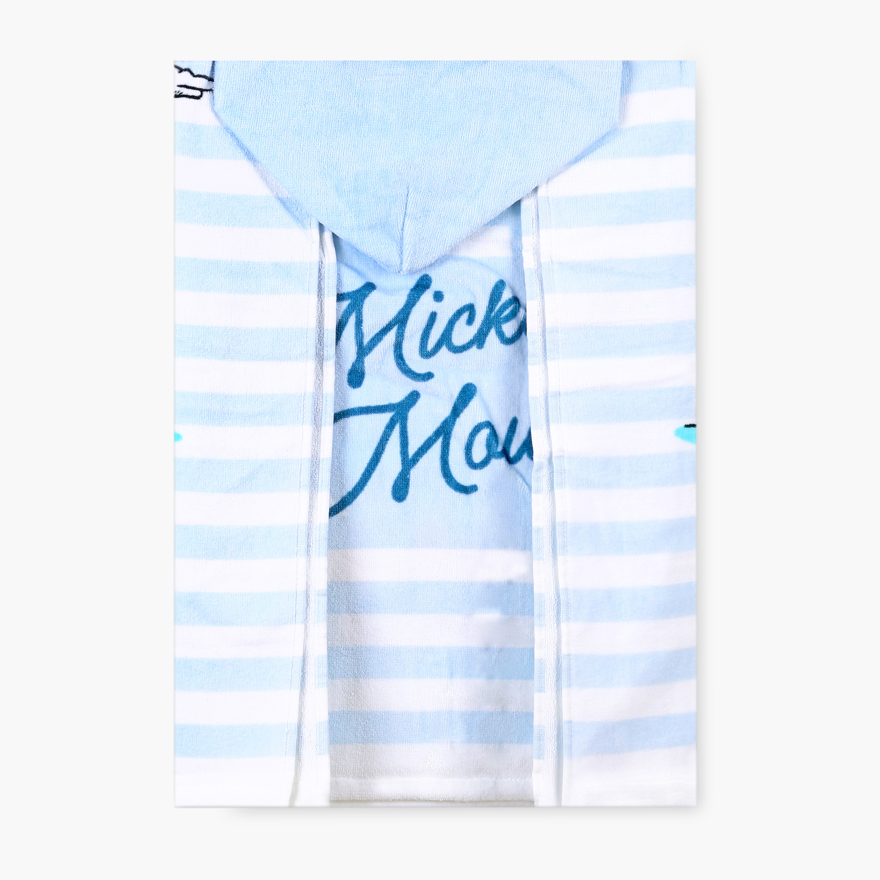 Disney Mickey Mouse Print Poncho with Hood-baby-bathandcare-towels-image-5
