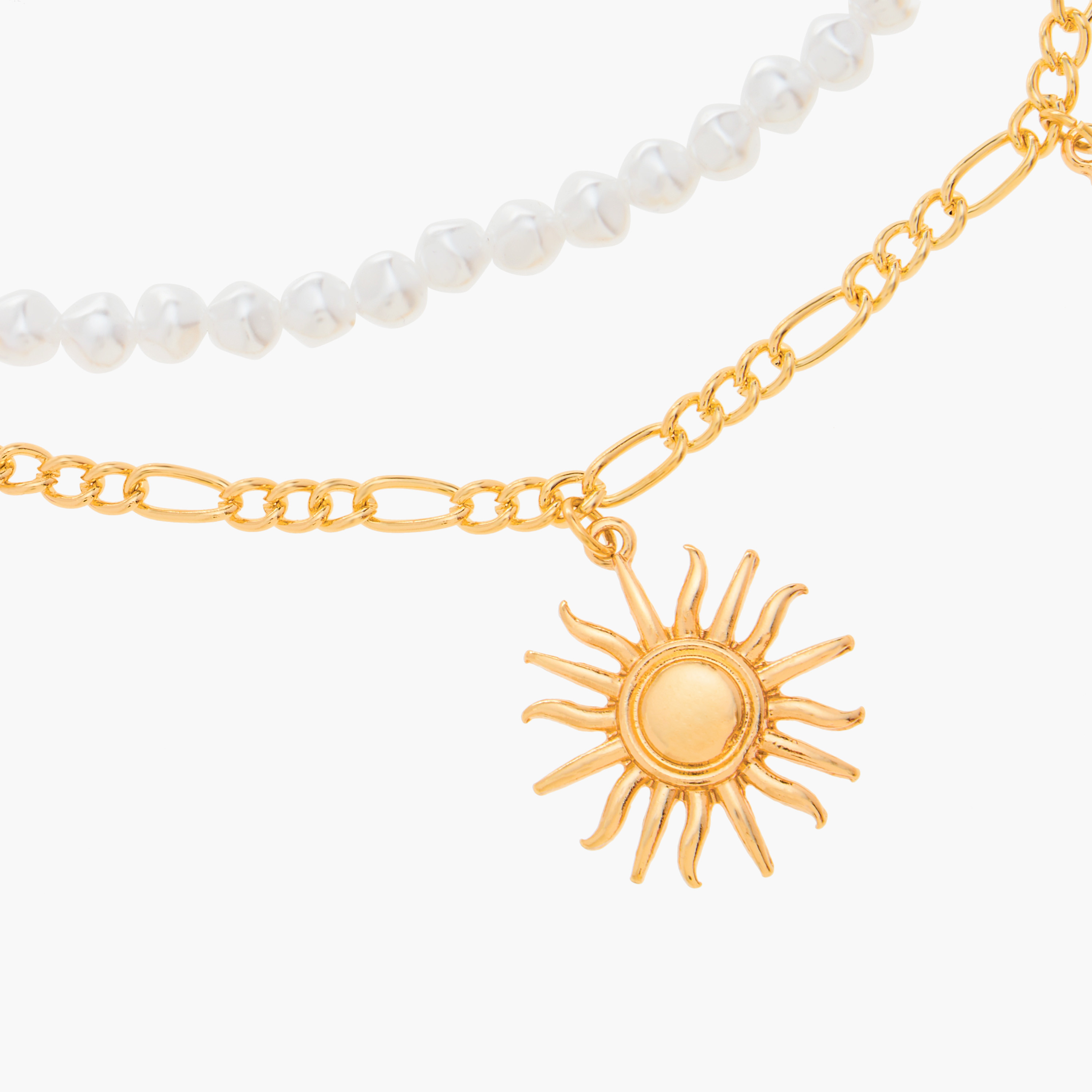 Pearl and Charm Detail Layered Necklace with Lobster Clasp Closure-women-watchesandjewellery-jewellery-necklacesandpendants-image-5