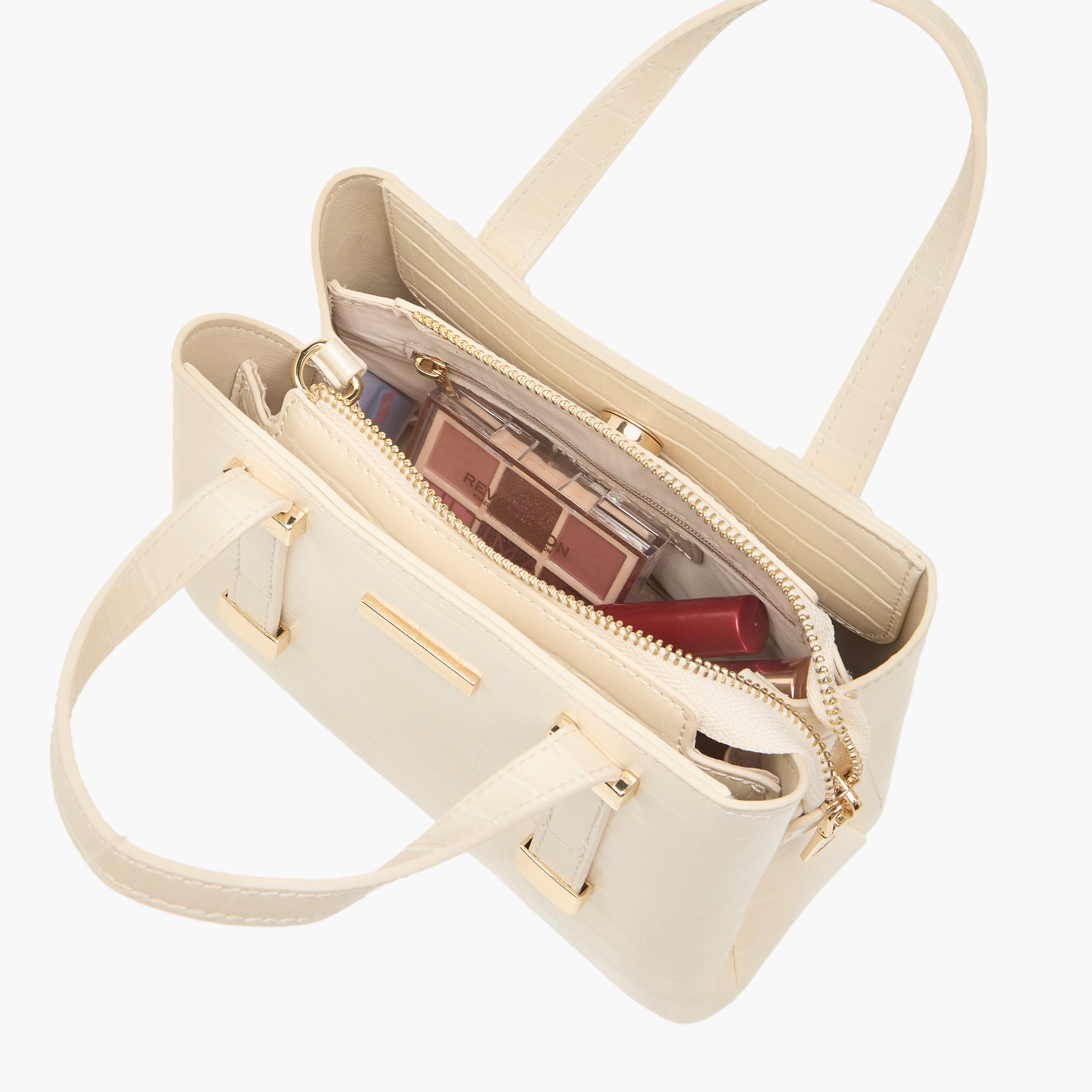 Sasha Animal Textured Tote Bag with Zip Closure and Handles-women-bagsandwallets-handbags-image-9
