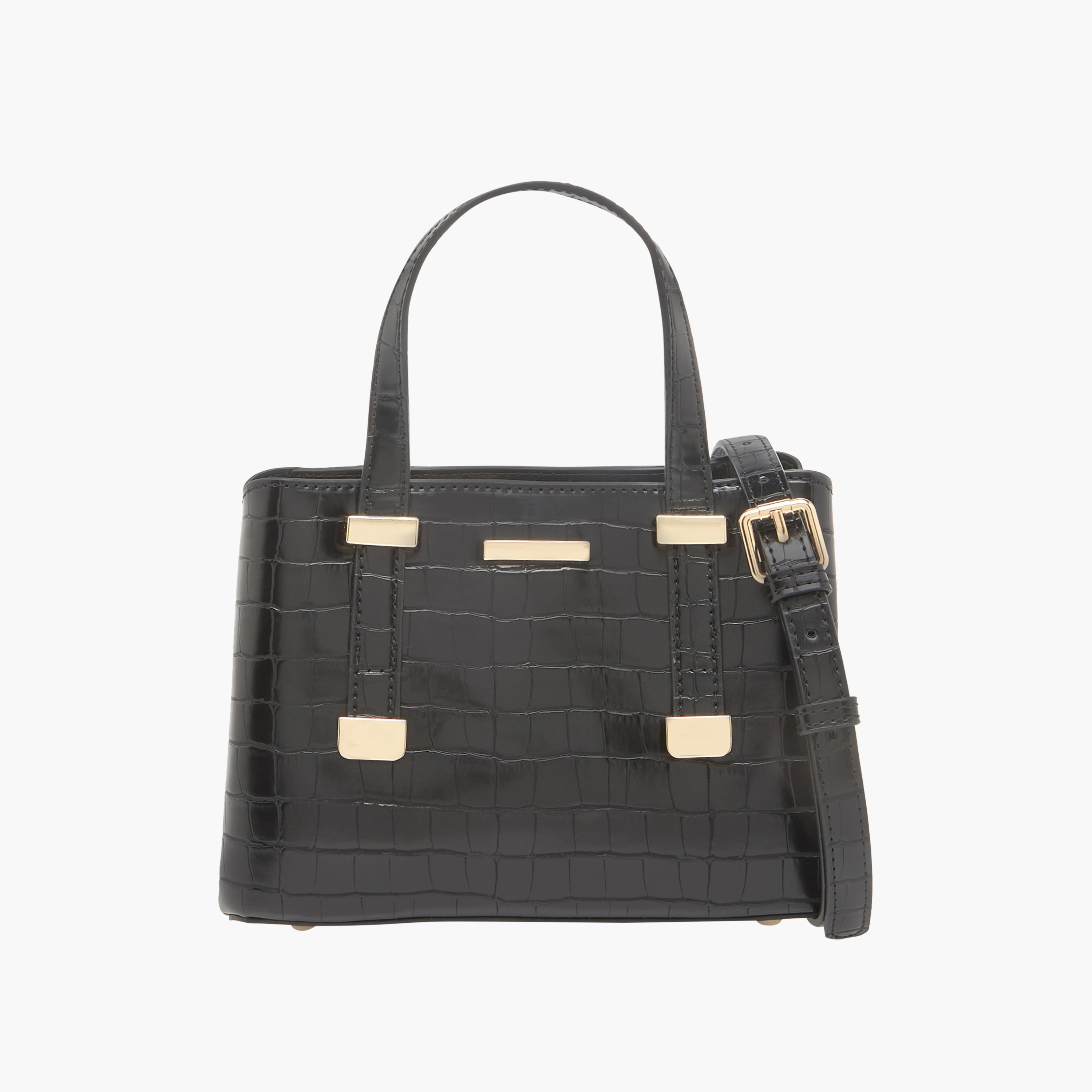 شنطة بملمس جلد حيوانات وسحاب إغلاق ومقابض من ساشا-women-bagsandwallets-handbags-image-1