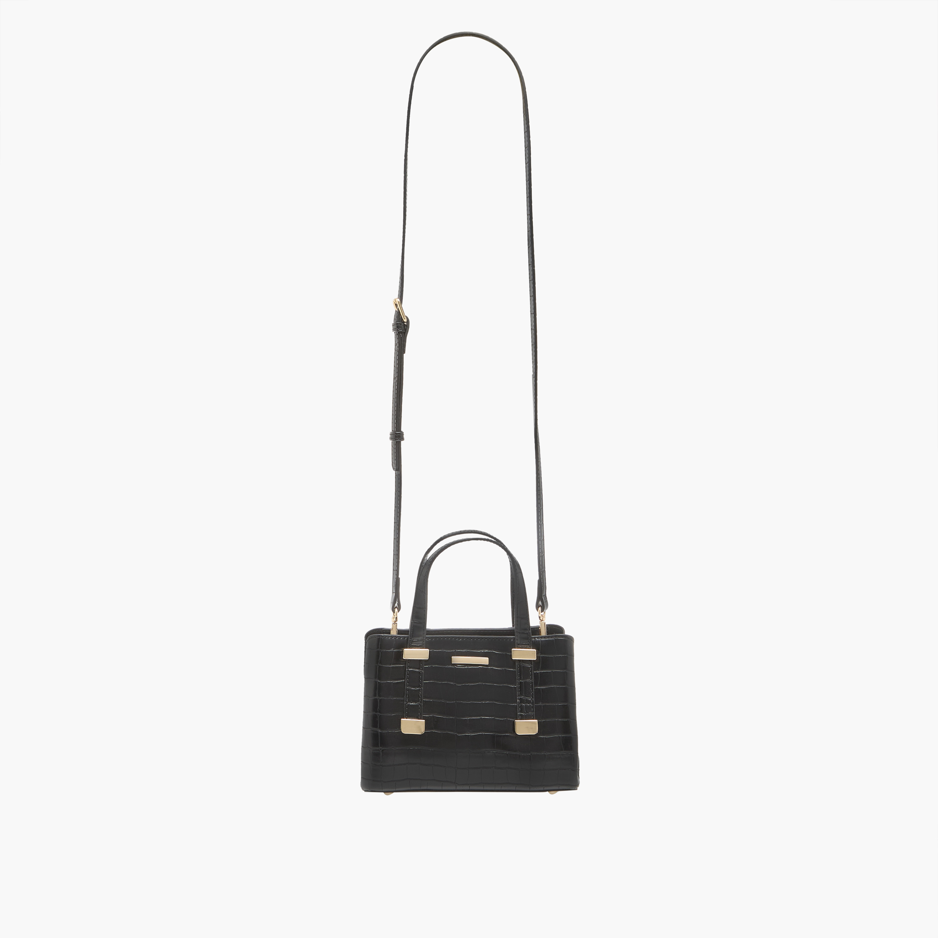 شنطة بملمس جلد حيوانات وسحاب إغلاق ومقابض من ساشا-women-bagsandwallets-handbags-image-3