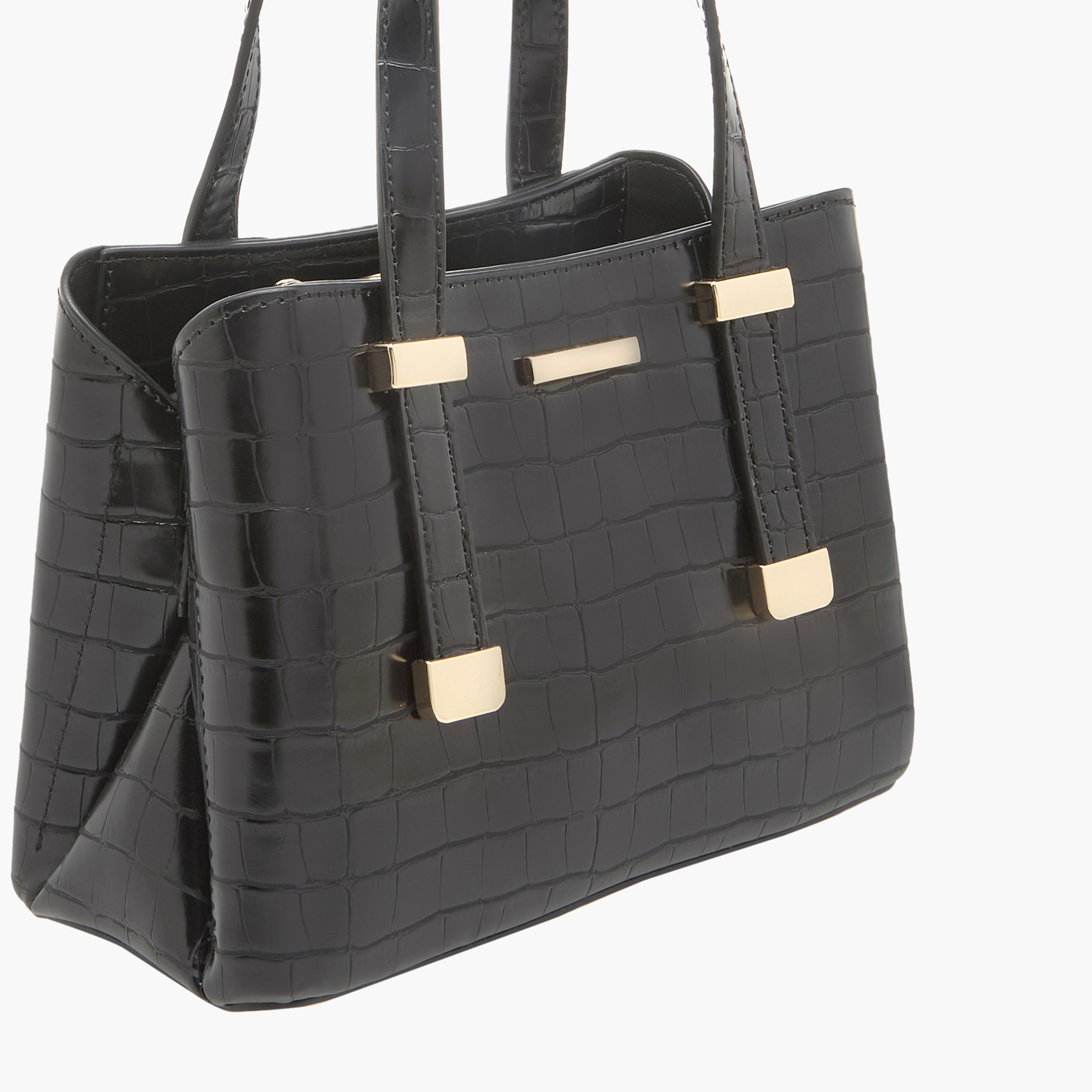 شنطة بملمس جلد حيوانات وسحاب إغلاق ومقابض من ساشا-women-bagsandwallets-handbags-image-5