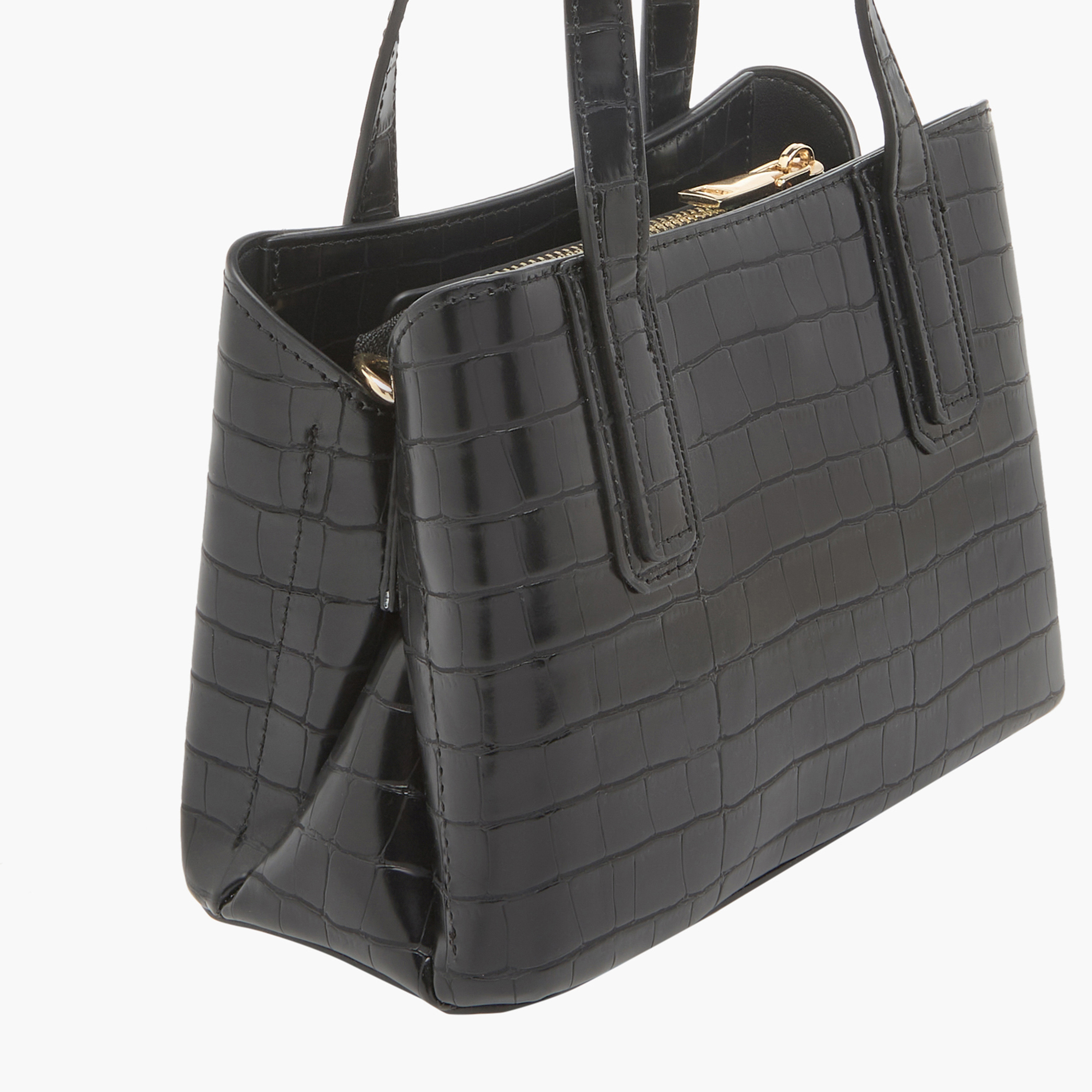 شنطة بملمس جلد حيوانات وسحاب إغلاق ومقابض من ساشا-women-bagsandwallets-handbags-image-6