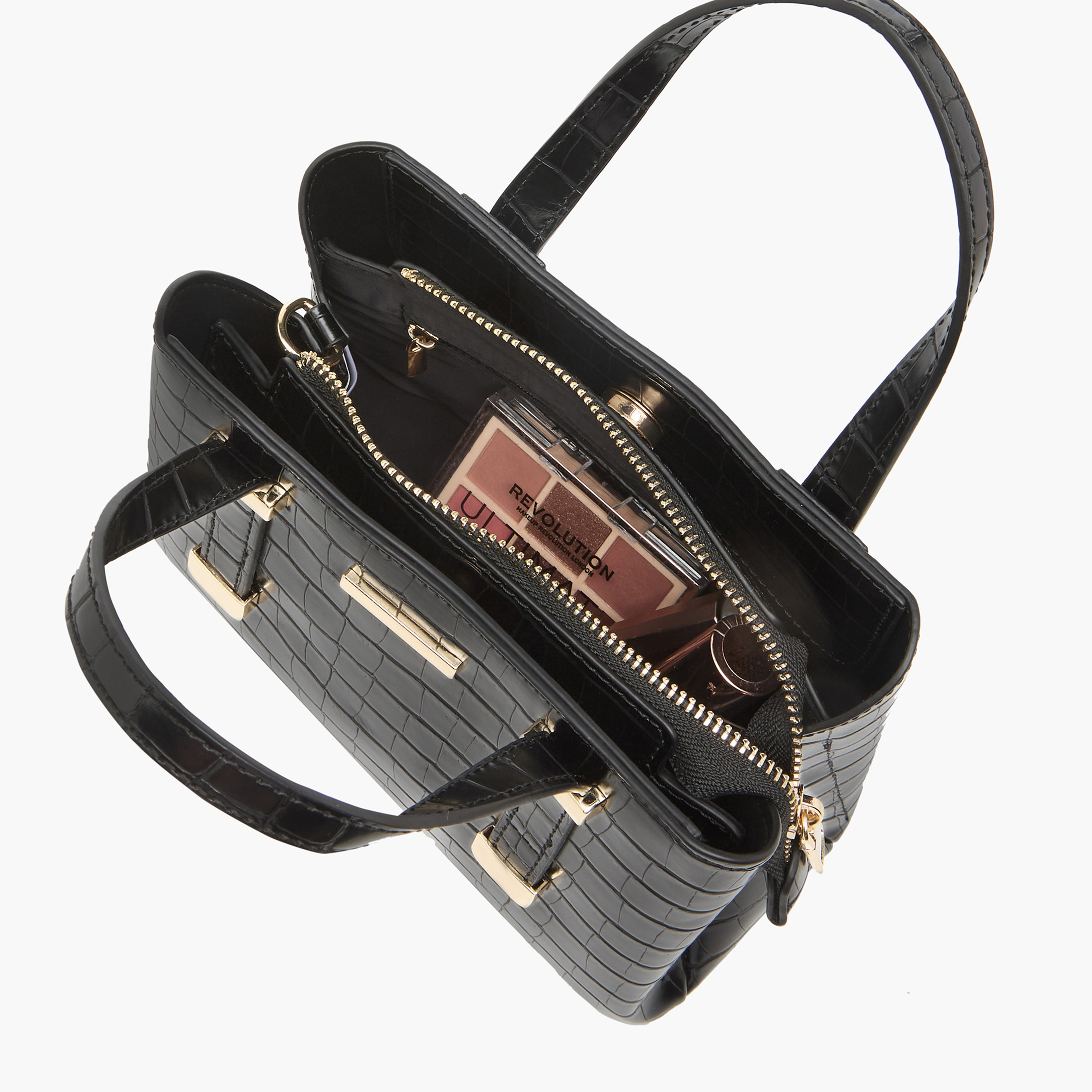 شنطة بملمس جلد حيوانات وسحاب إغلاق ومقابض من ساشا-women-bagsandwallets-handbags-image-9