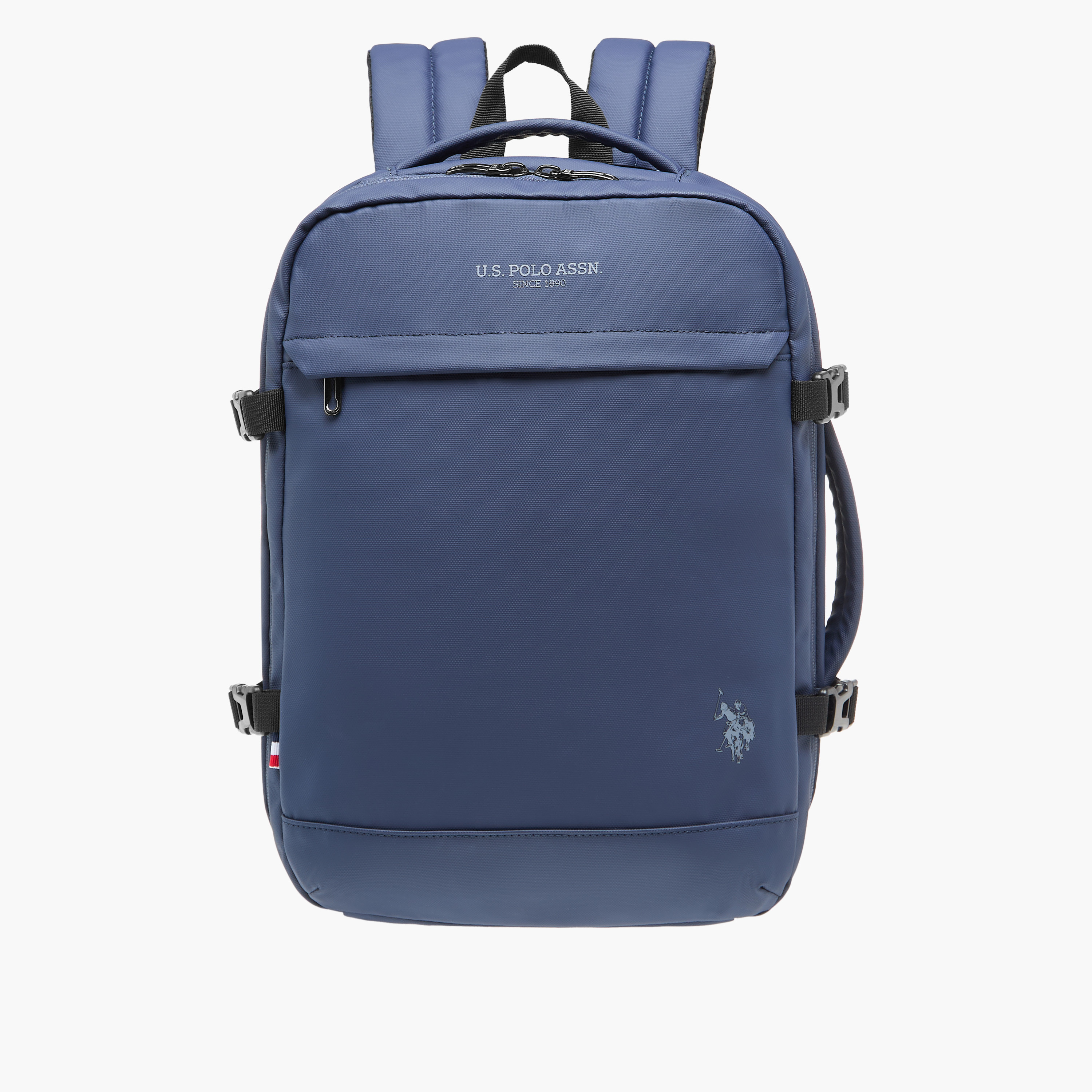 US POLO ASSN. Textured Backpack with Adjustable Shoulder Straps-school-bagsandbackpacks-backpacks-image-1