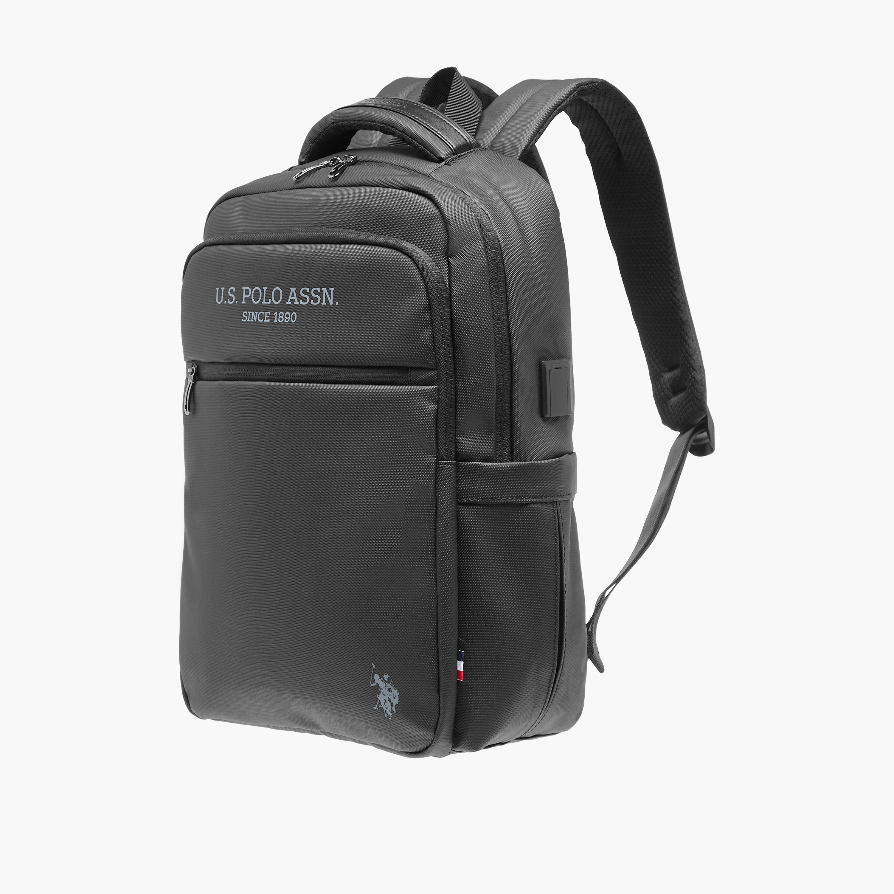 شنطة ظهر سادة بأحزمة كتف قابلة للتعديل وسحاب إغلاق من يو إس بولو أسن.-school-bagsandbackpacks-backpacks-image-2